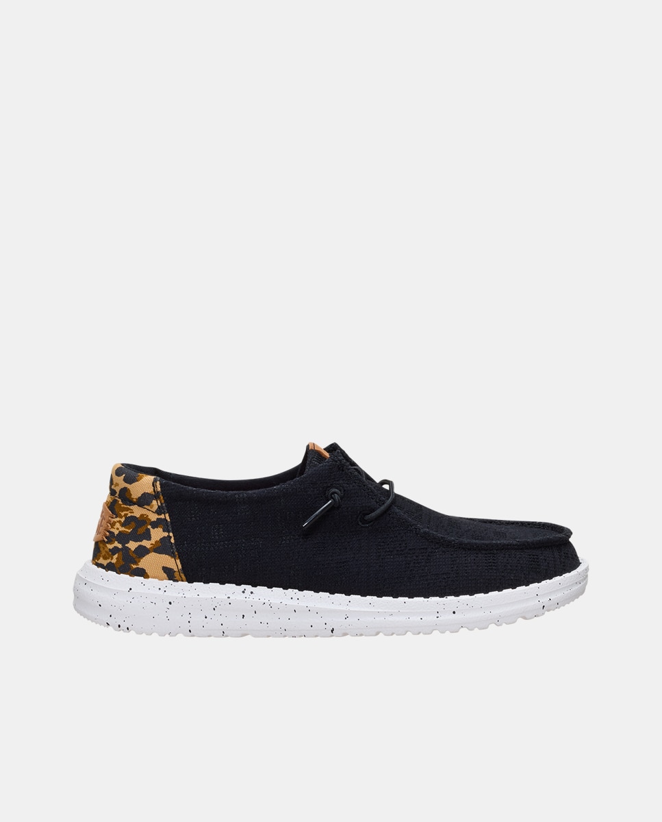 Imagen 1 de Zapatos de cordones de mujer en tejido animal print - HeyDude - Estampado Estampado
