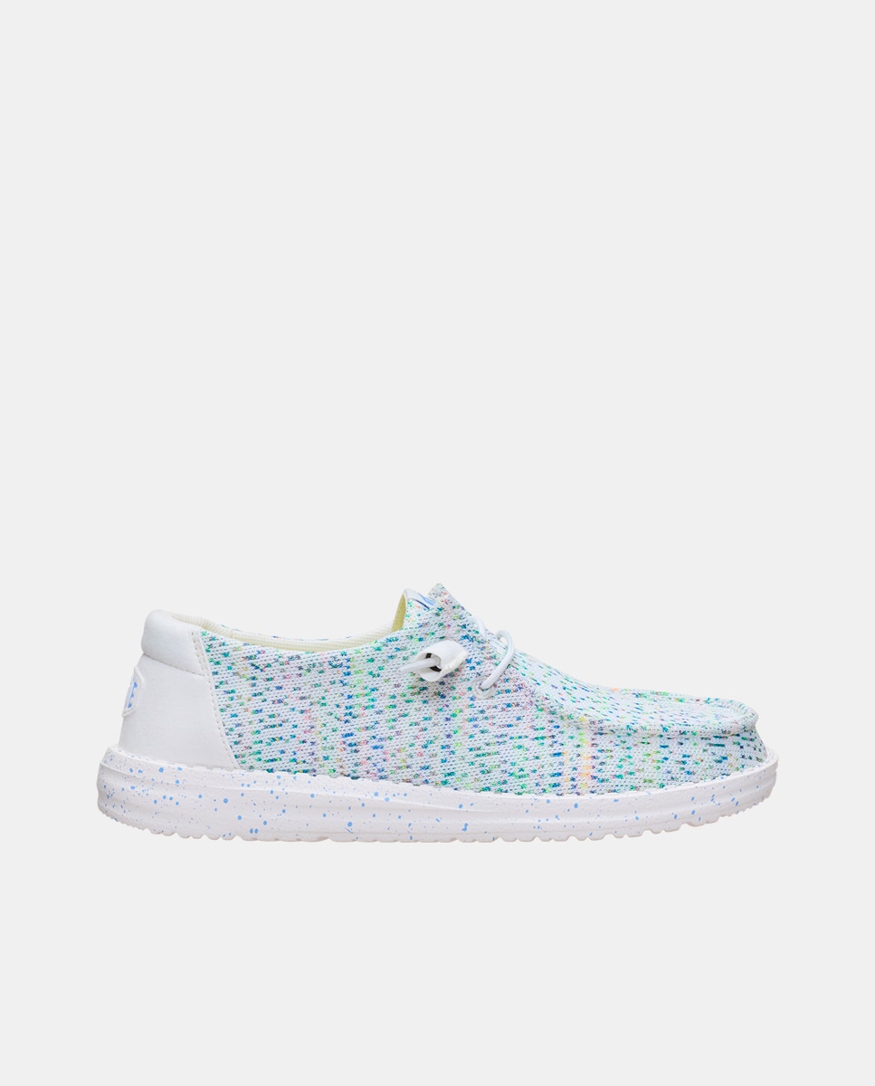 HeyDude - Zapatos de cordones de mujer en tejido estampado.