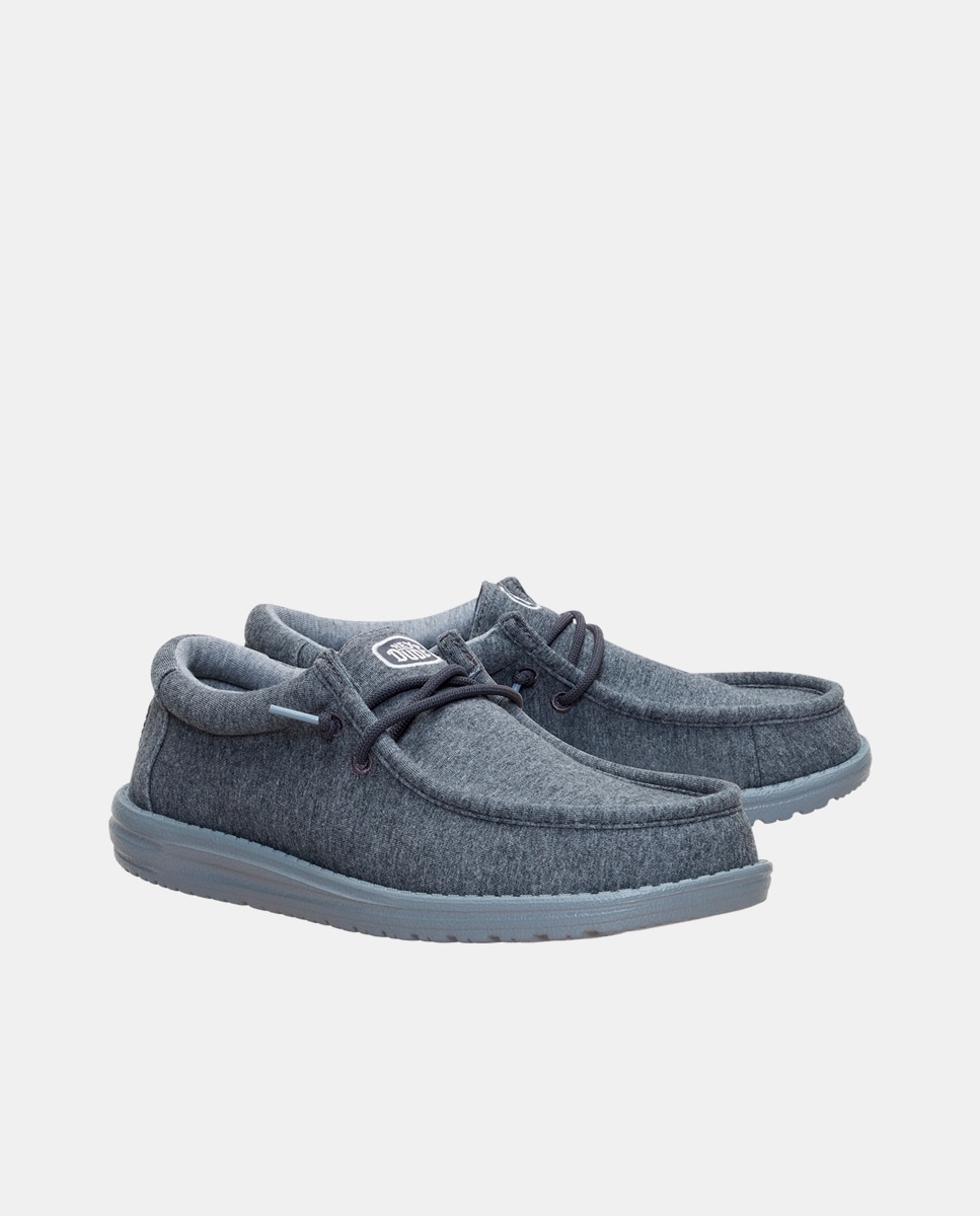 Zapatos de cordones de hombre en malla elástica - HeyDude - Gris oscuro Gris oscuro-4