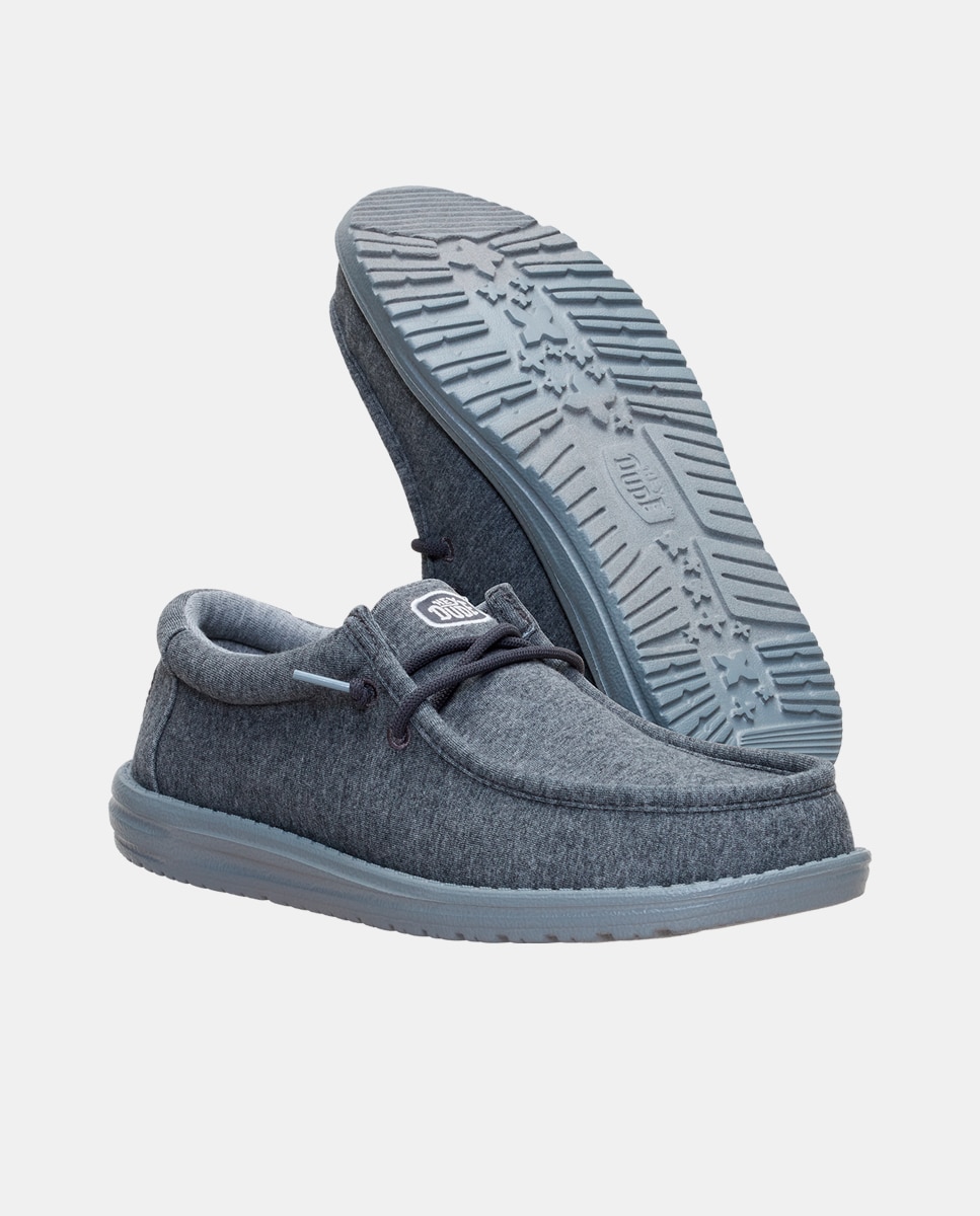 Zapatos de cordones de hombre en malla elástica - HeyDude - Gris oscuro Gris oscuro-5
