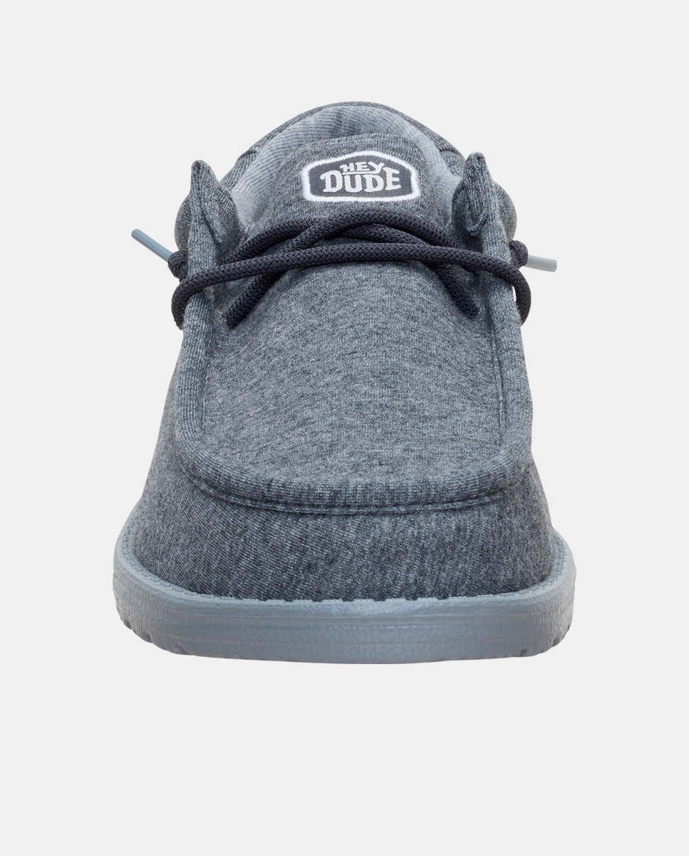 Zapatos de cordones de hombre en malla elástica - HeyDude - Gris oscuro Gris oscuro-6