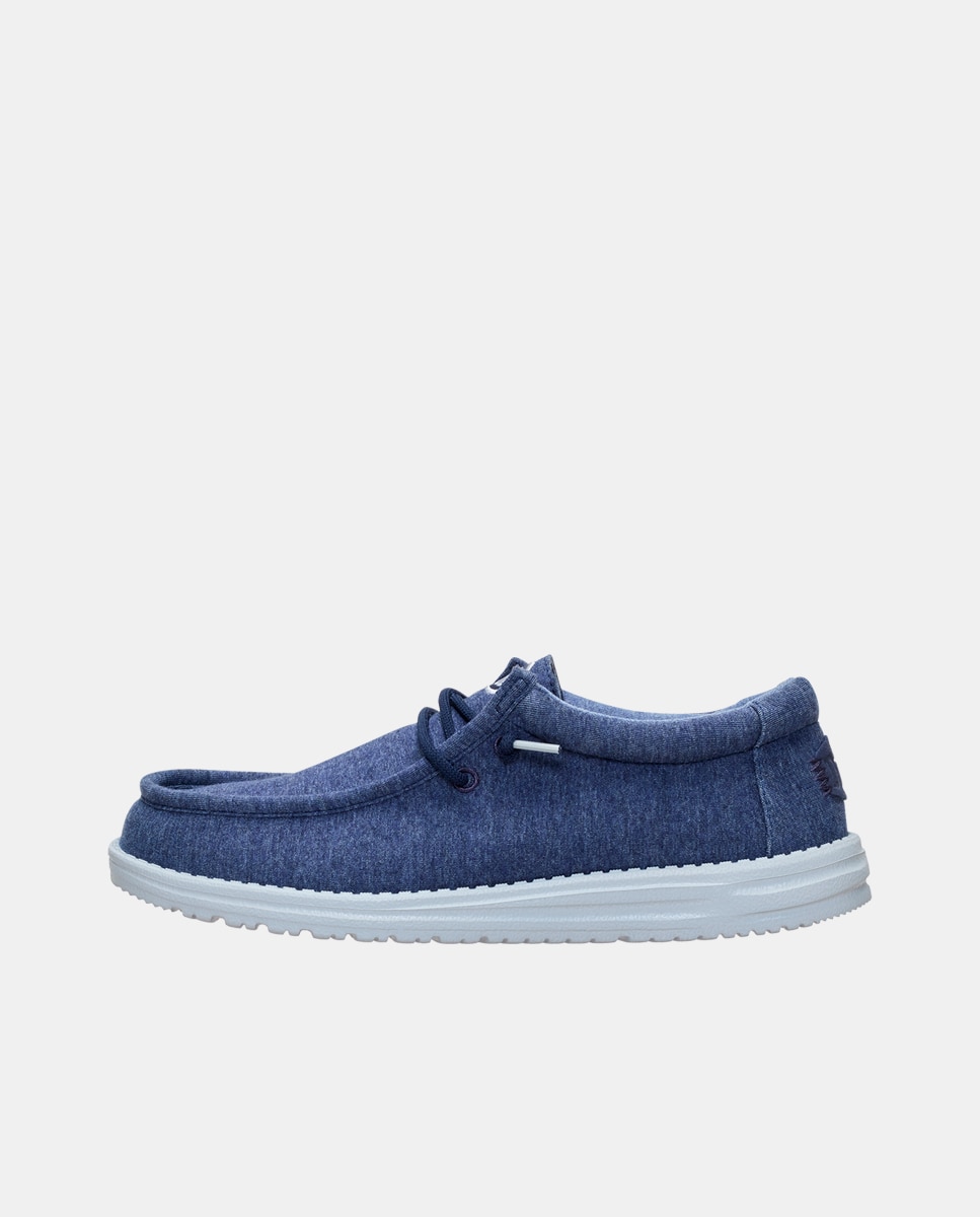Zapatos de cordones de hombre en malla elástica - HeyDude - Azul marino Azul marino-3