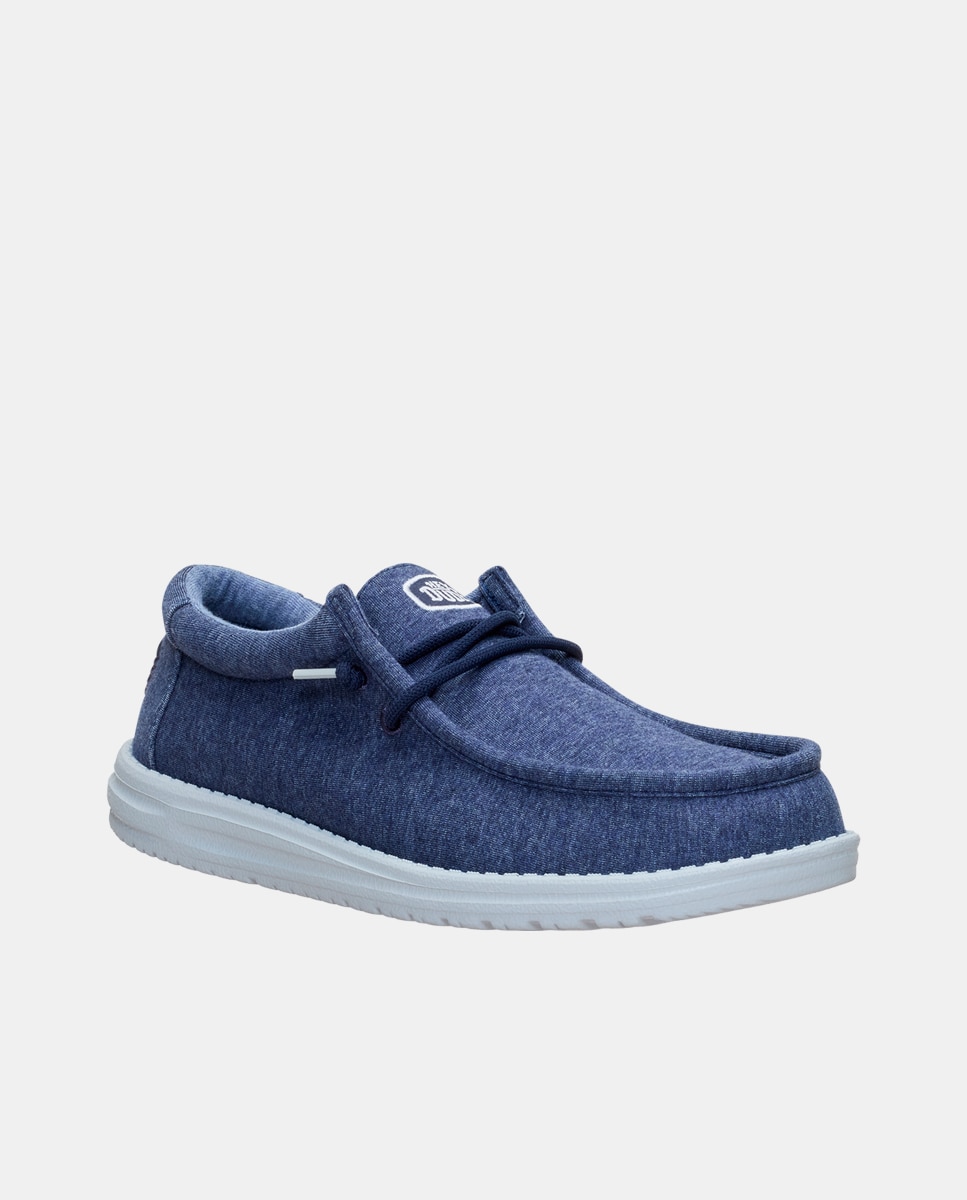 Zapatos de cordones de hombre en malla elástica - HeyDude - Azul marino Azul marino-2