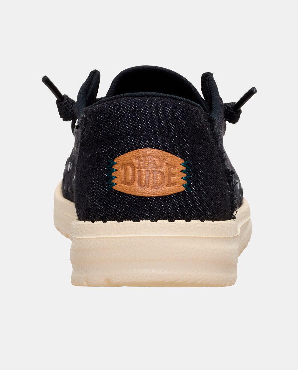 Zapatos de cordones de mujer en lentejuelas - HeyDude - Negro Negro-7