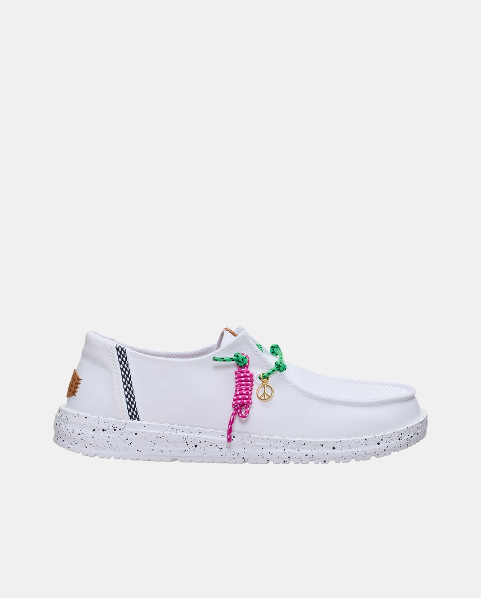 HeyDude - Zapatos de cordones de mujer en tejido con doble cordón.