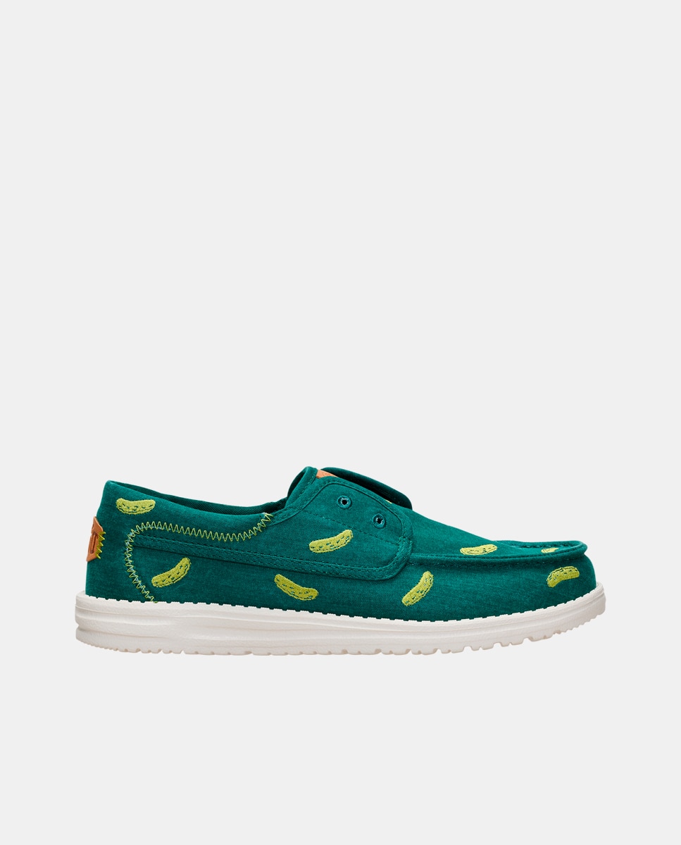 HeyDude - Mocasines de hombre en tejido bordado.