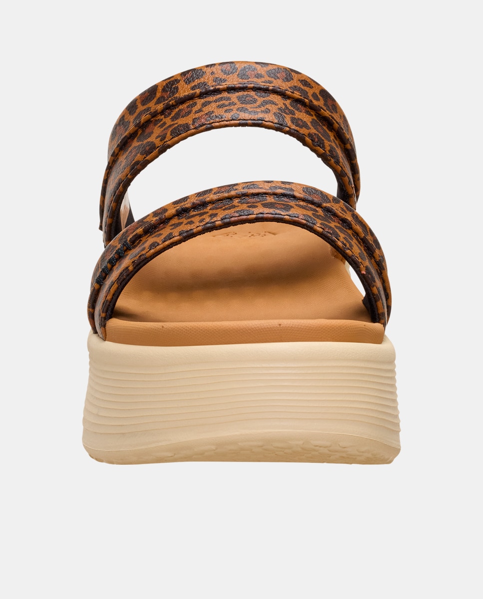 Sandalias planas de mujer con plataforma - HeyDude - Marrón Marrón-6
