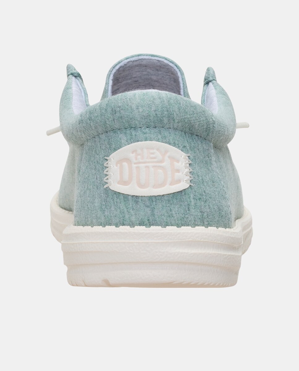 Zapatos de cordones de hombre en malla elástica - HeyDude - Verde Agua Verde Agua-7