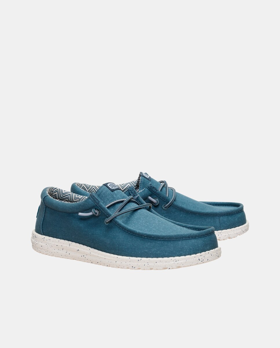 Imagen 4 de Zapatos de cordones de hombre de lona - HeyDude - Gris oscuro Gris oscuro