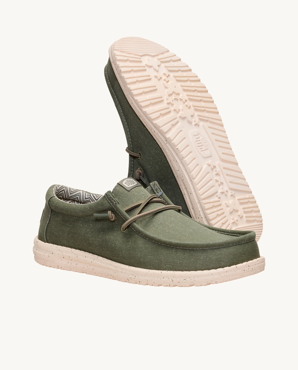 Imagen 4 de Zapatos cordones Wally Canvas hombre en lona - Verde Verde