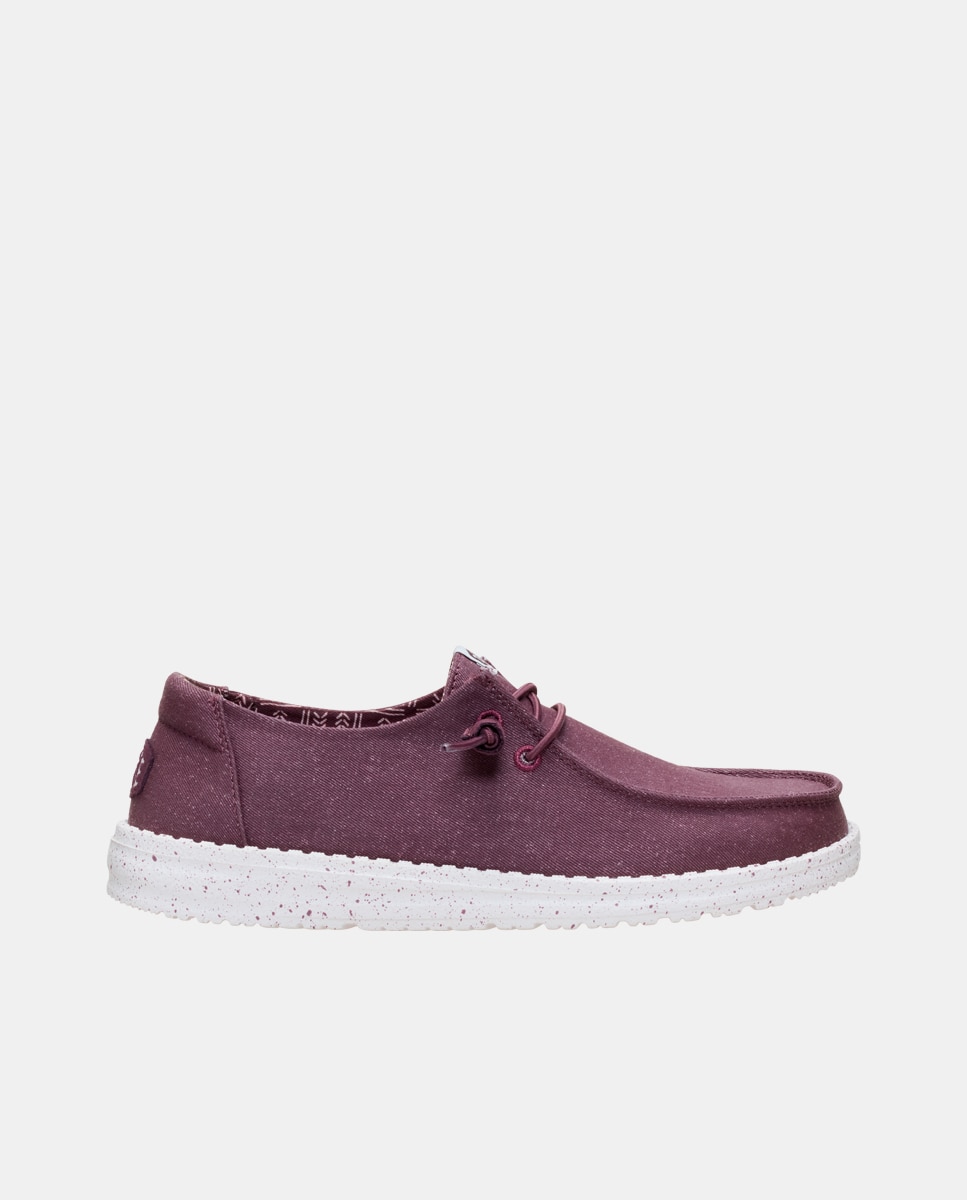 Imagen 1 de Zapatillas de cordones de mujer de lona Morado