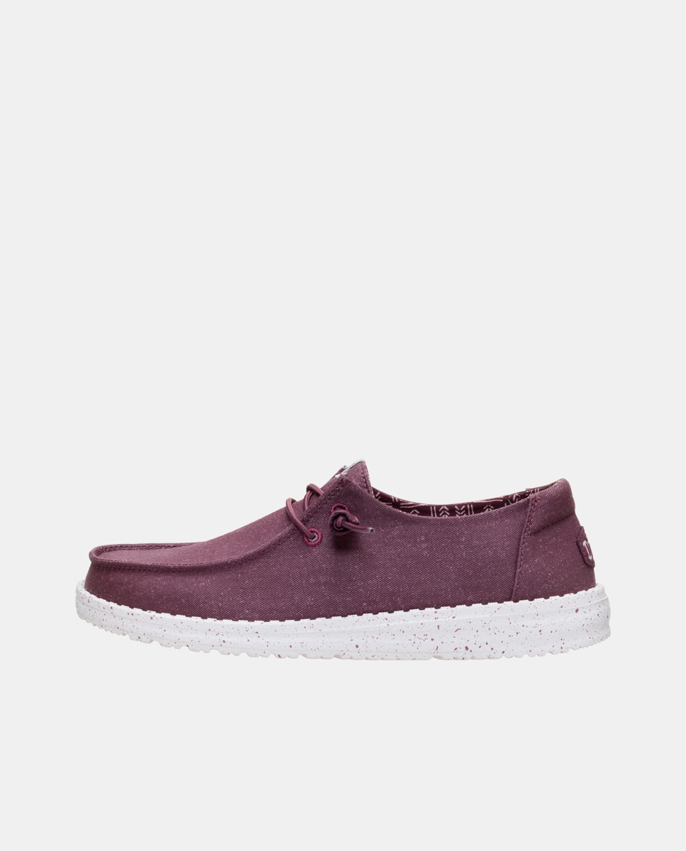 Imagen 2 de Zapatillas de cordones de mujer de lona - Morado Morado