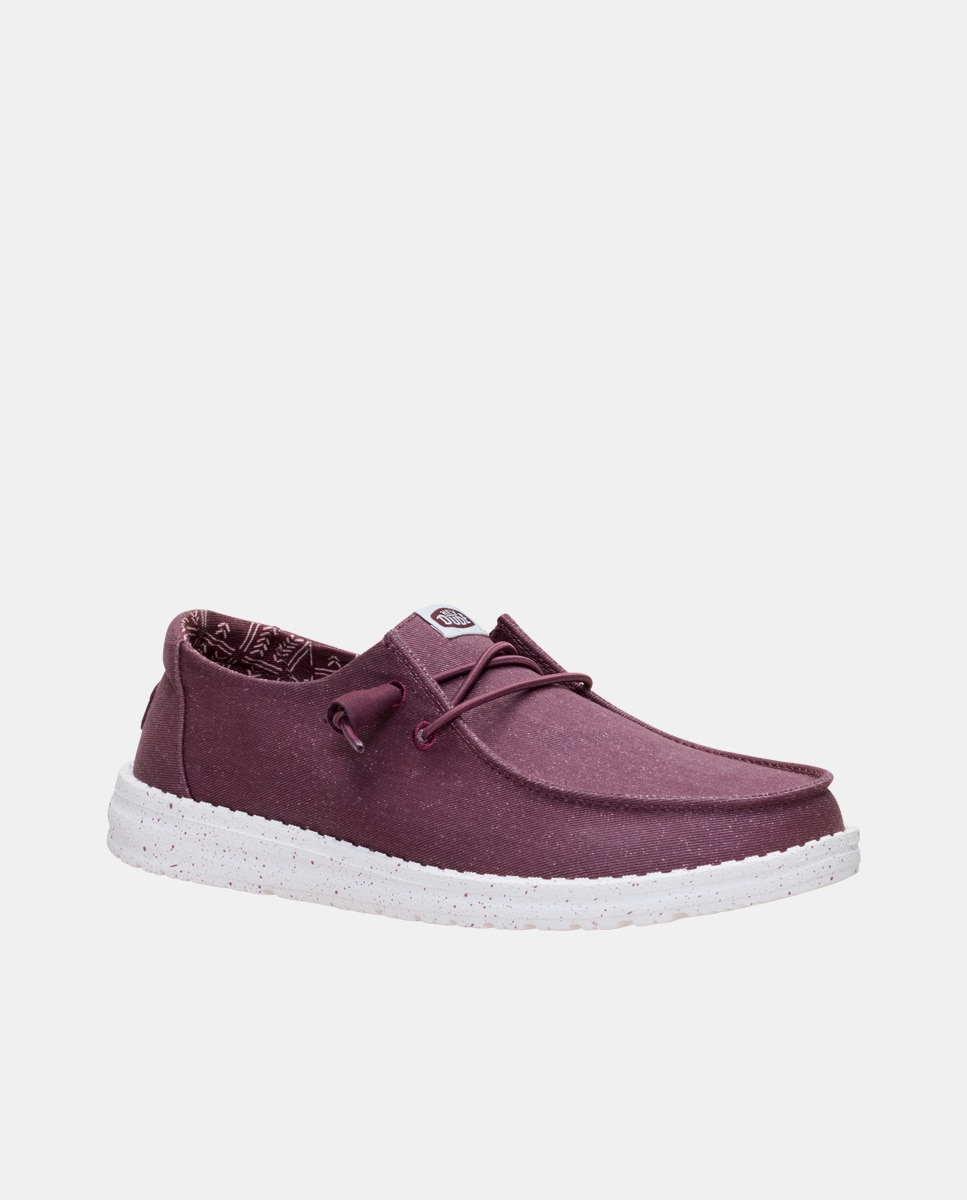 Imagen 3 de Zapatillas de cordones de mujer de lona - Morado Morado