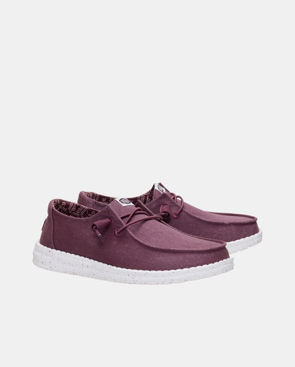 Imagen 4 de Zapatillas de cordones de mujer de lona - Morado Morado