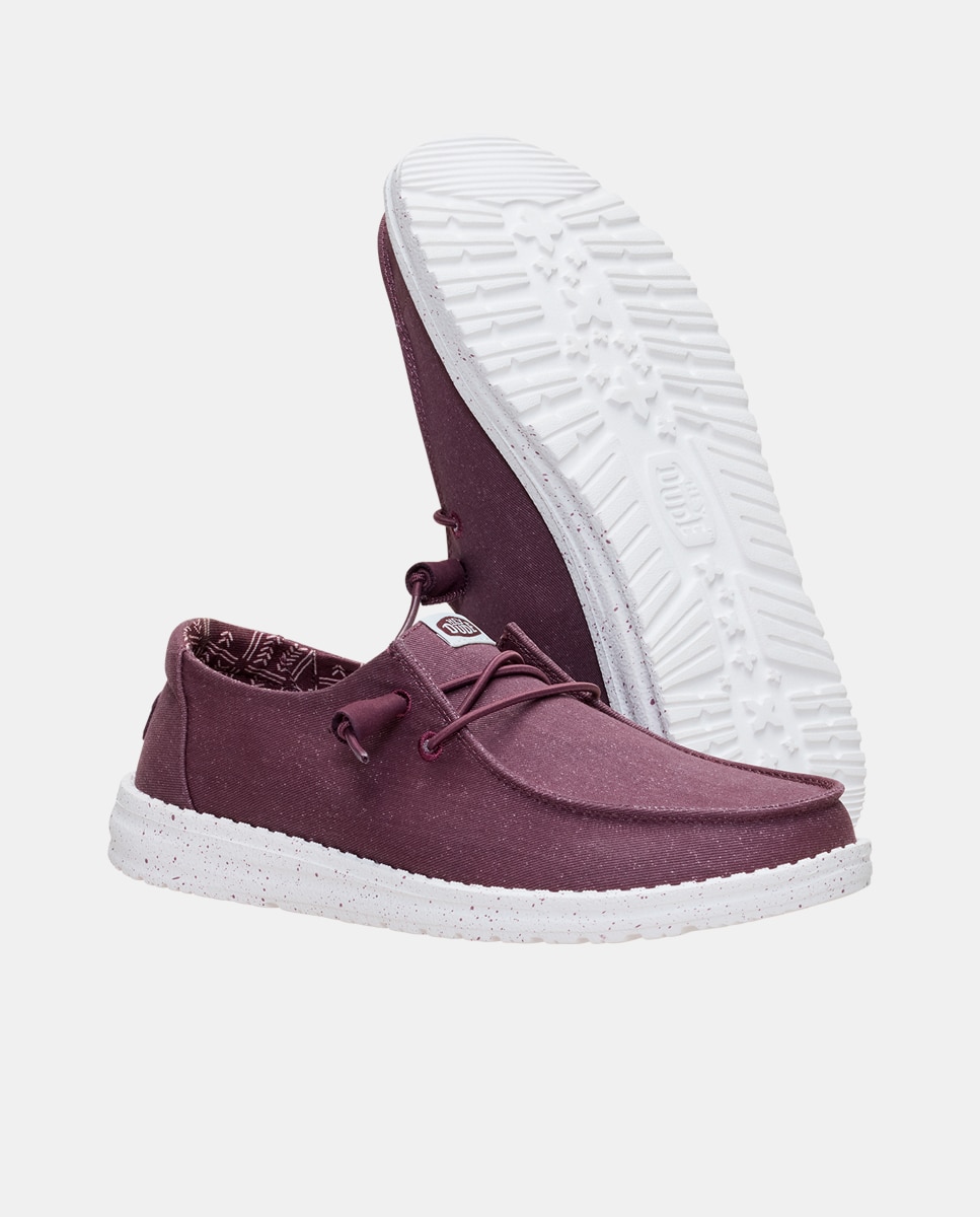 Imagen 5 de Zapatillas de cordones de mujer de lona - Morado Morado
