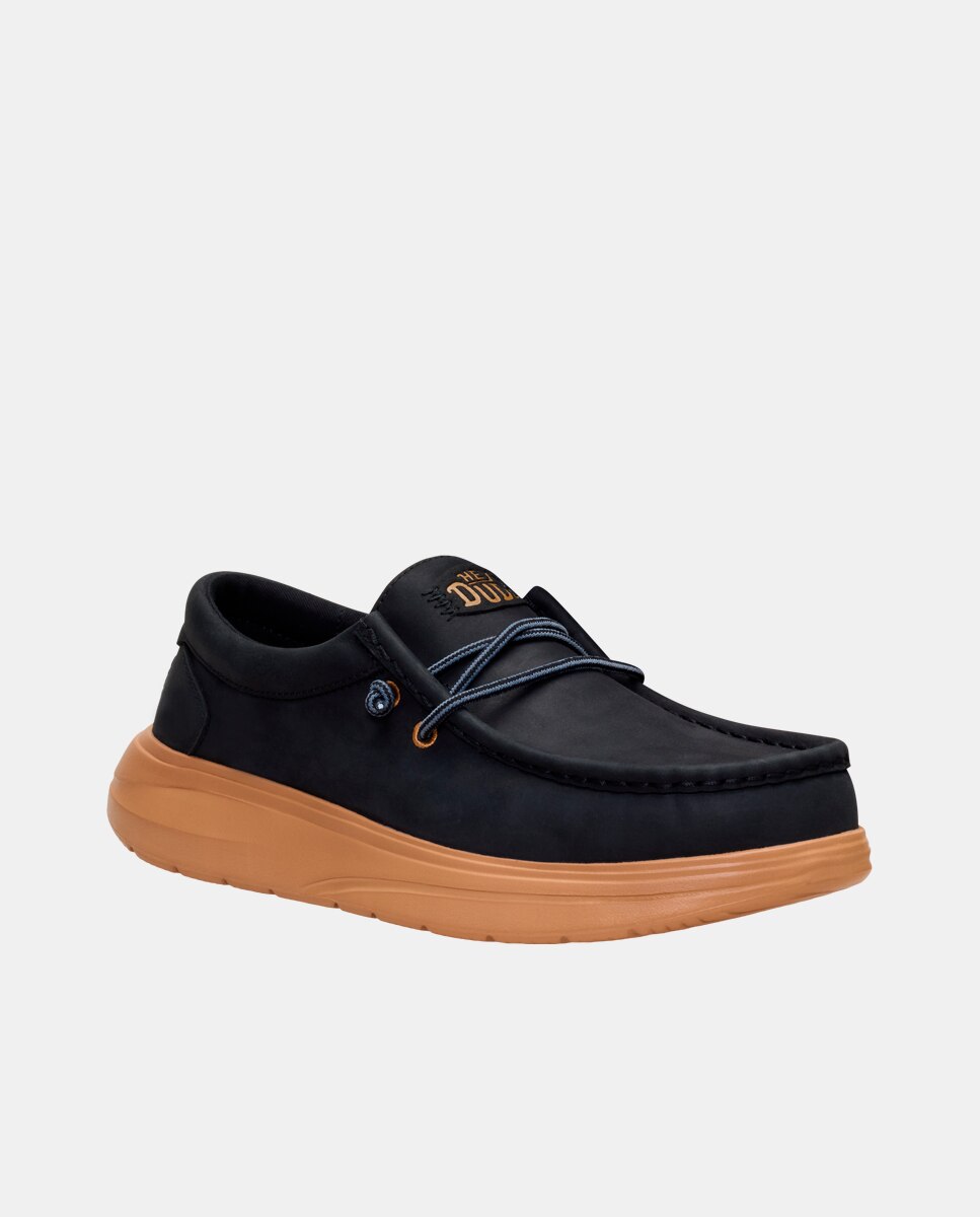 Imagen 3 de Zapatos de cordones de hombre en piel - HeyDude - Negro Negro