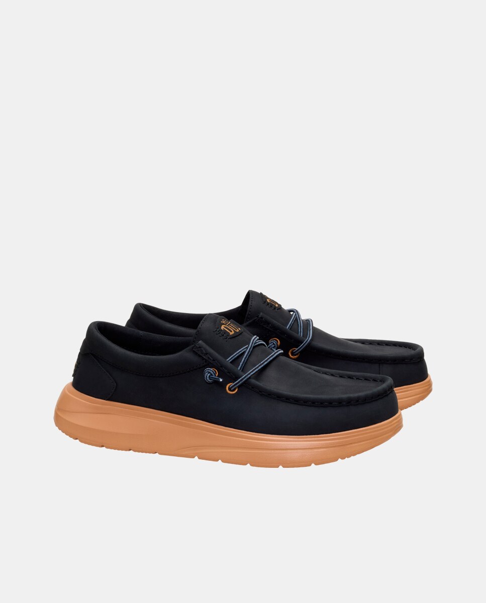 Imagen 4 de Zapatos de cordones de hombre en piel - HeyDude - Negro Negro
