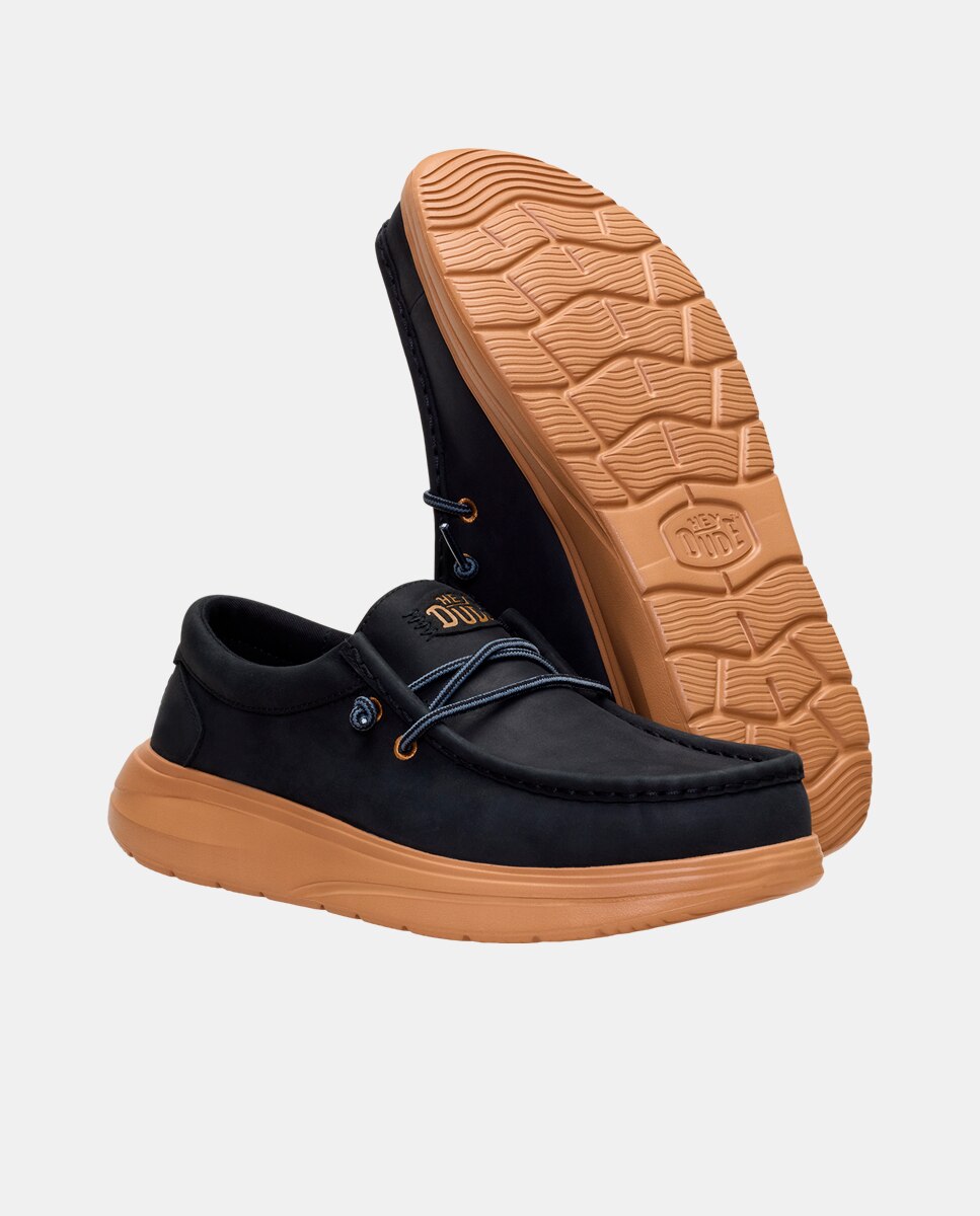 Imagen 5 de Zapatos de cordones de hombre en piel - HeyDude - Negro Negro