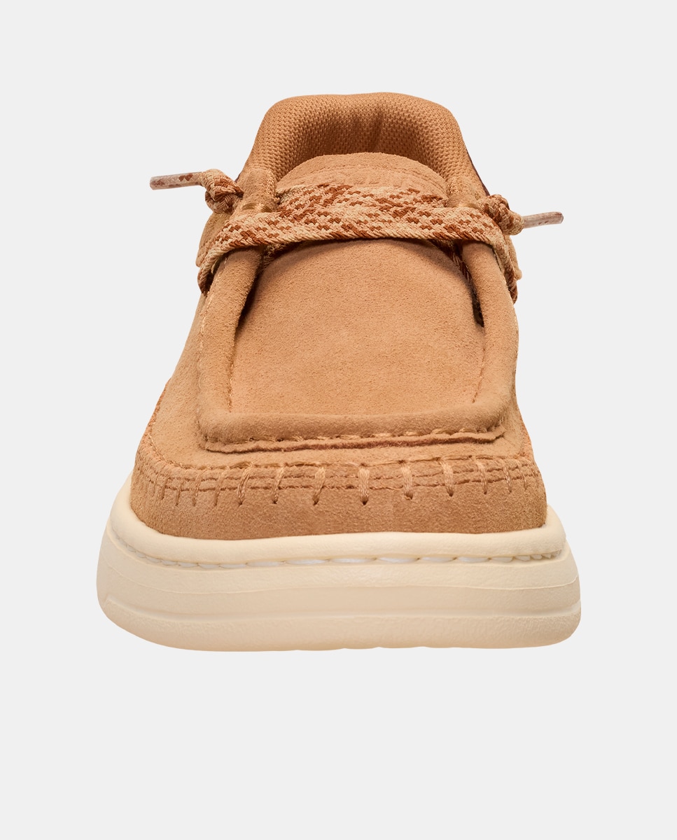 Imagen 6 de Zapatillas de ante con cordones elásticos - HeyDude - Tostado Tostado