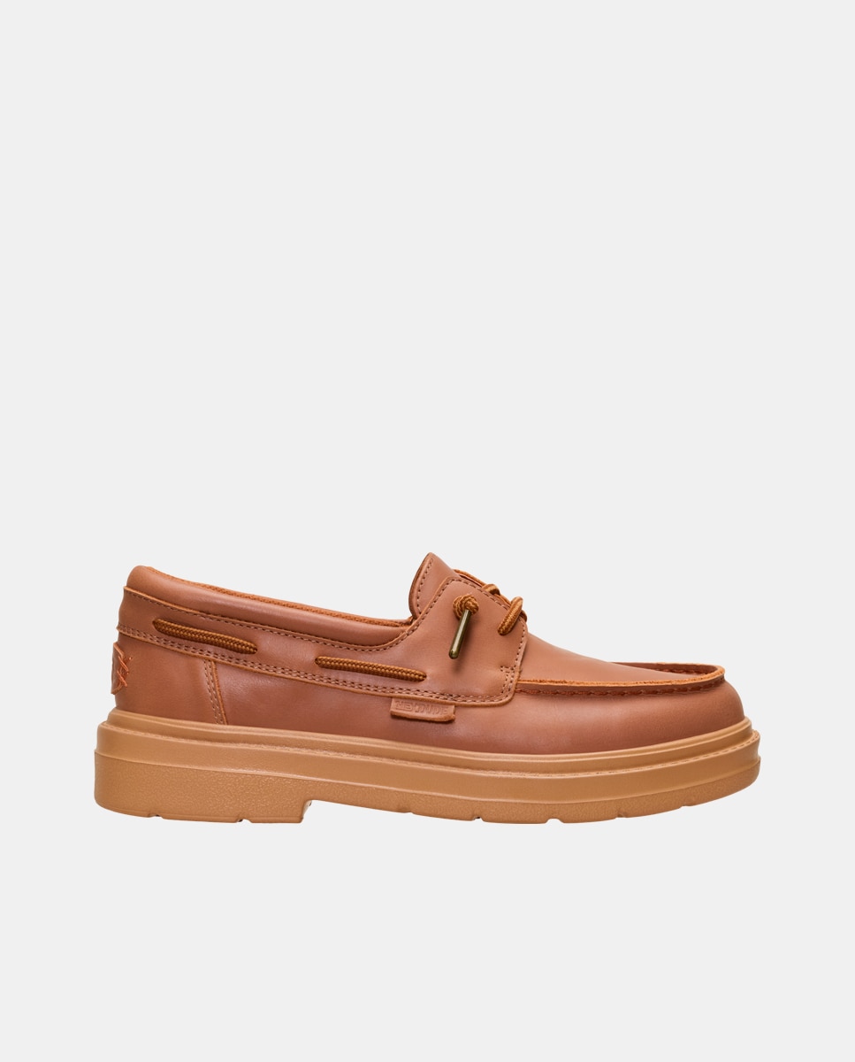 Imagen 1 de Zapato náutico de piel con cordones Cuero