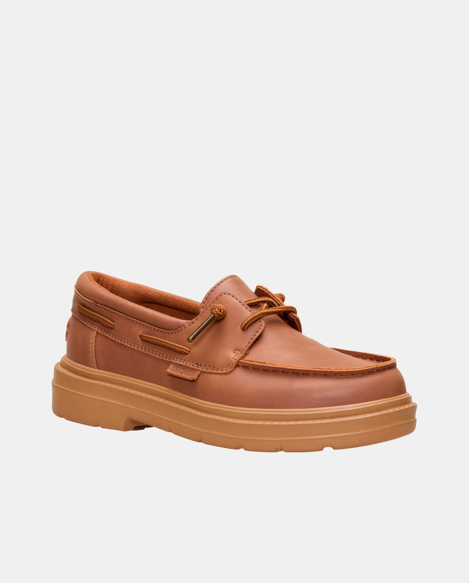 Imagen 3 de Zapato náutico de piel con cordones - HeyDude - Cuero Cuero