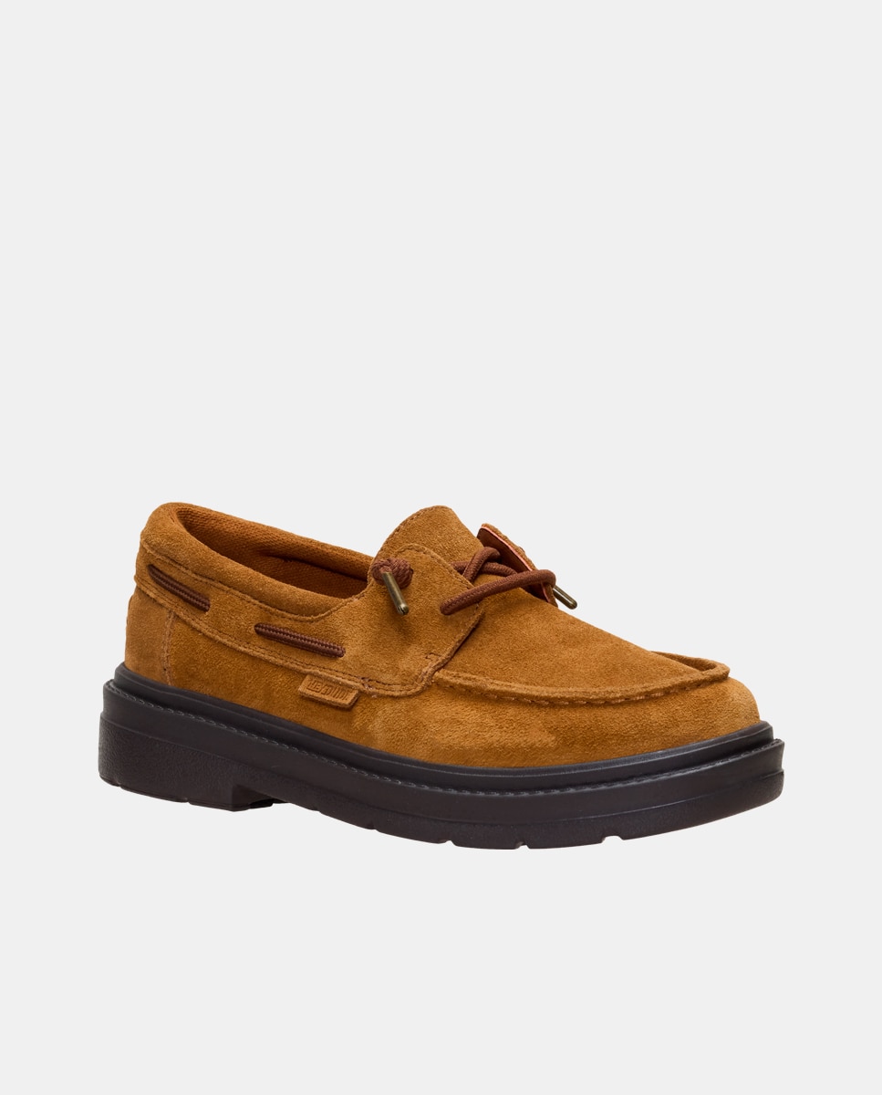 Imagen 3 de Zapatos náuticos de mujer de ante - HeyDude - Marrón Marrón