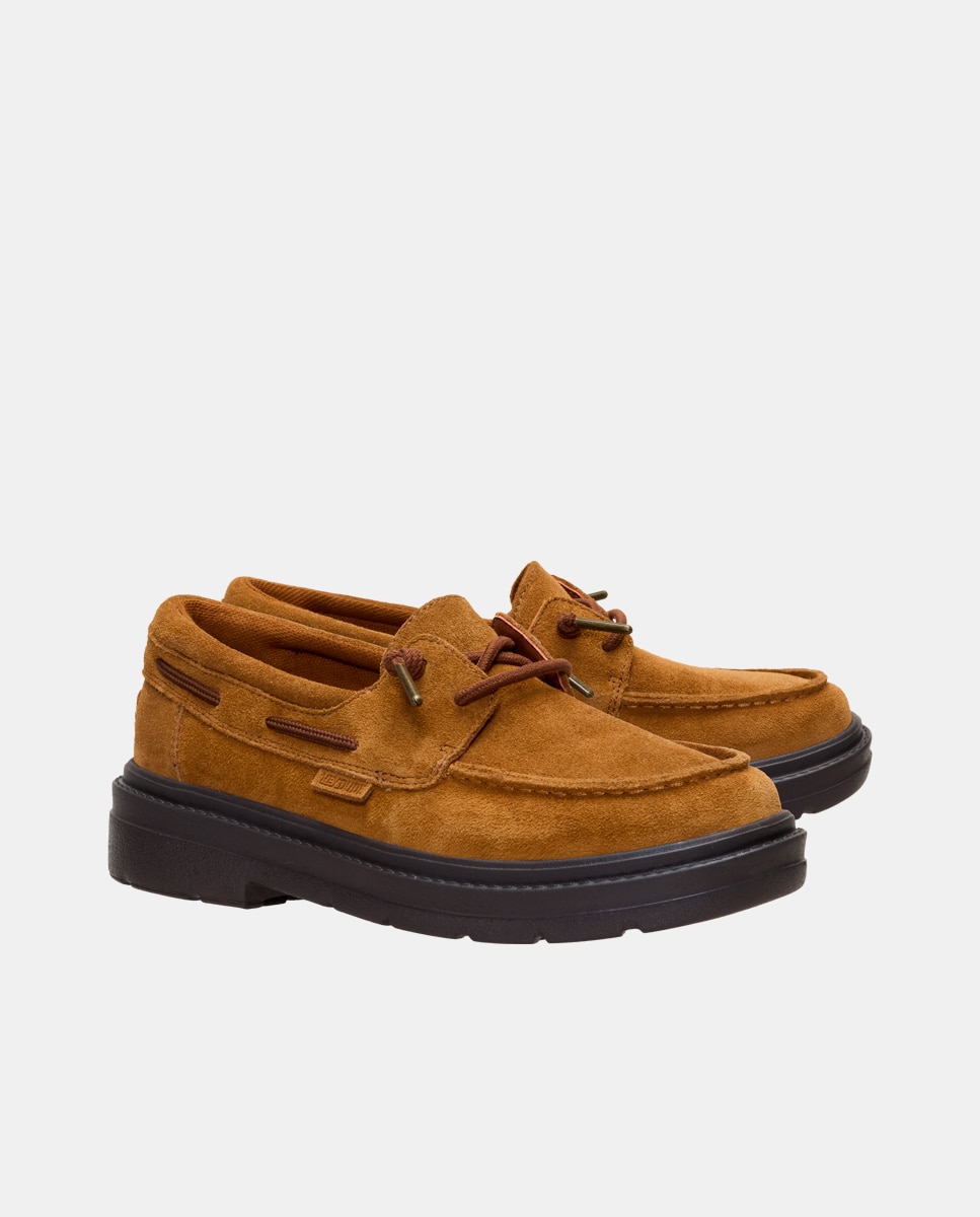 Imagen 4 de Zapatos náuticos de mujer de ante - HeyDude - Marrón Marrón