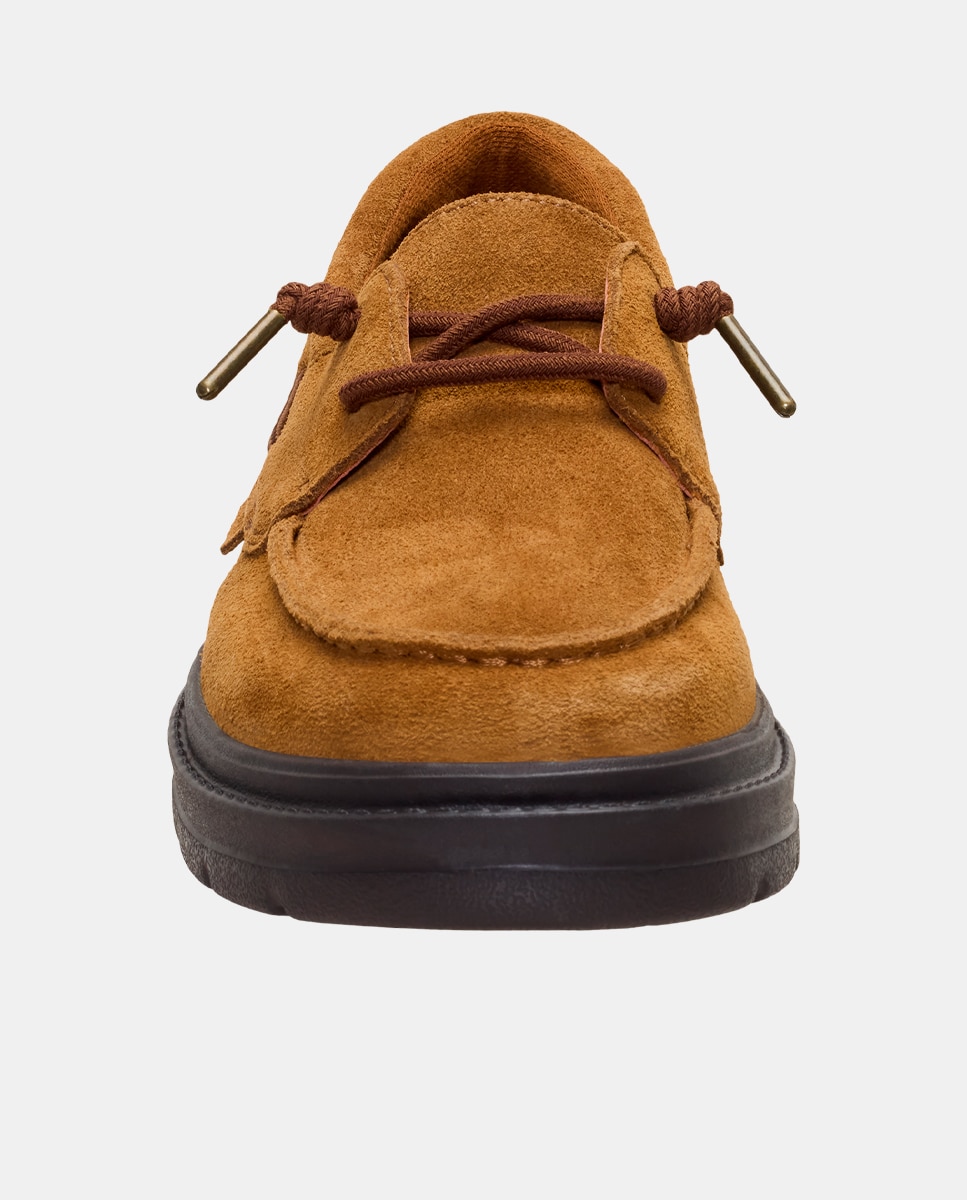 Imagen 6 de Zapatos náuticos de mujer de ante - HeyDude - Marrón Marrón