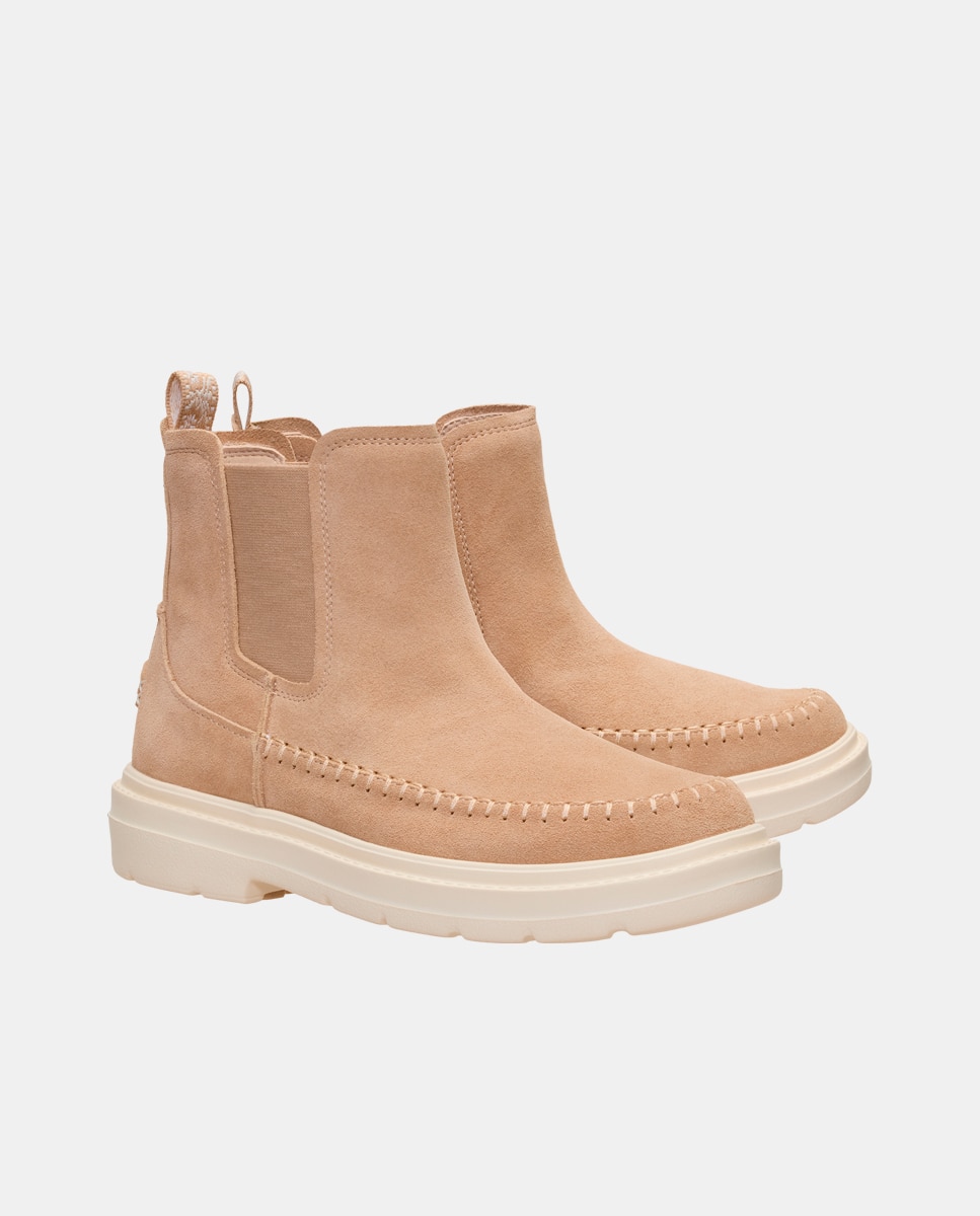 Imagen 4 de Bota chelsea de mujer de ante - HeyDude - Natural Natural