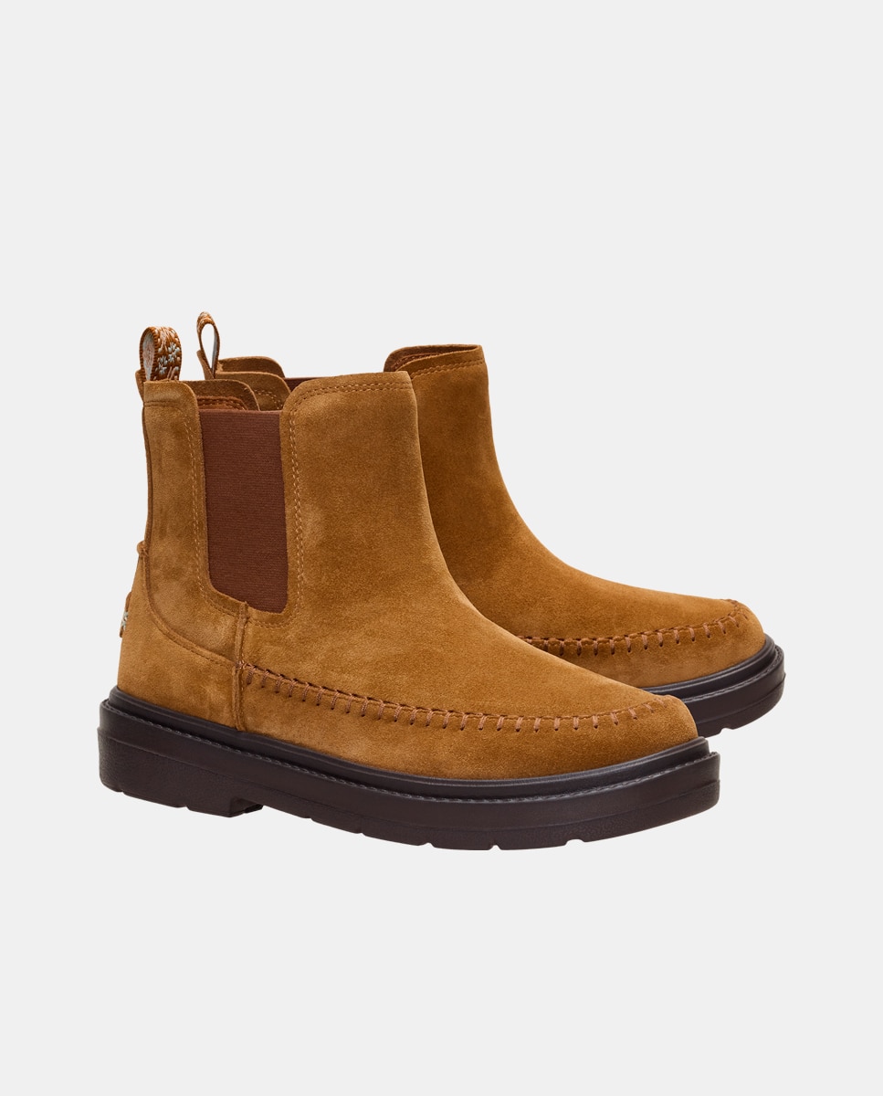 Imagen 4 de Bota chelsea de mujer de ante - HeyDude - Cuero Cuero