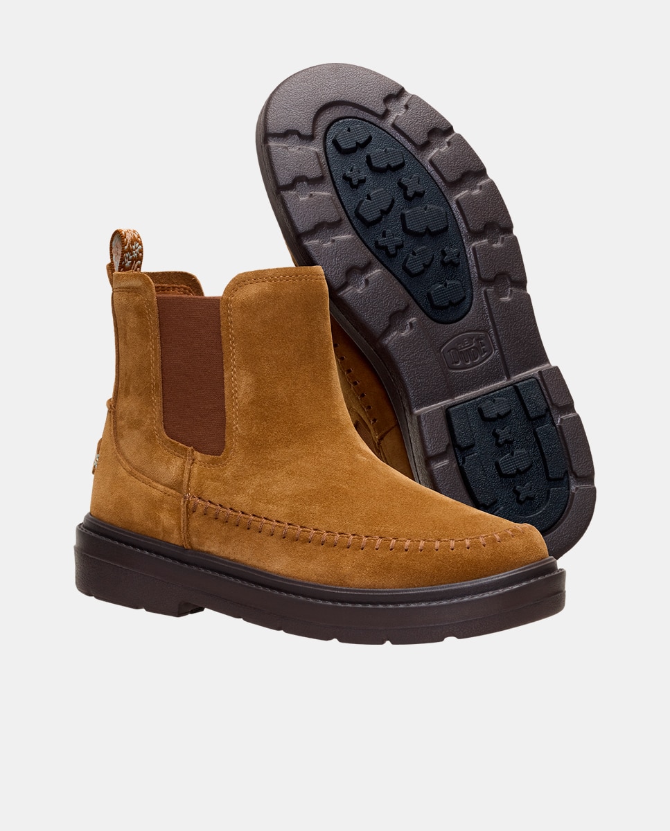 Imagen 5 de Bota chelsea de mujer de ante - HeyDude - Cuero Cuero