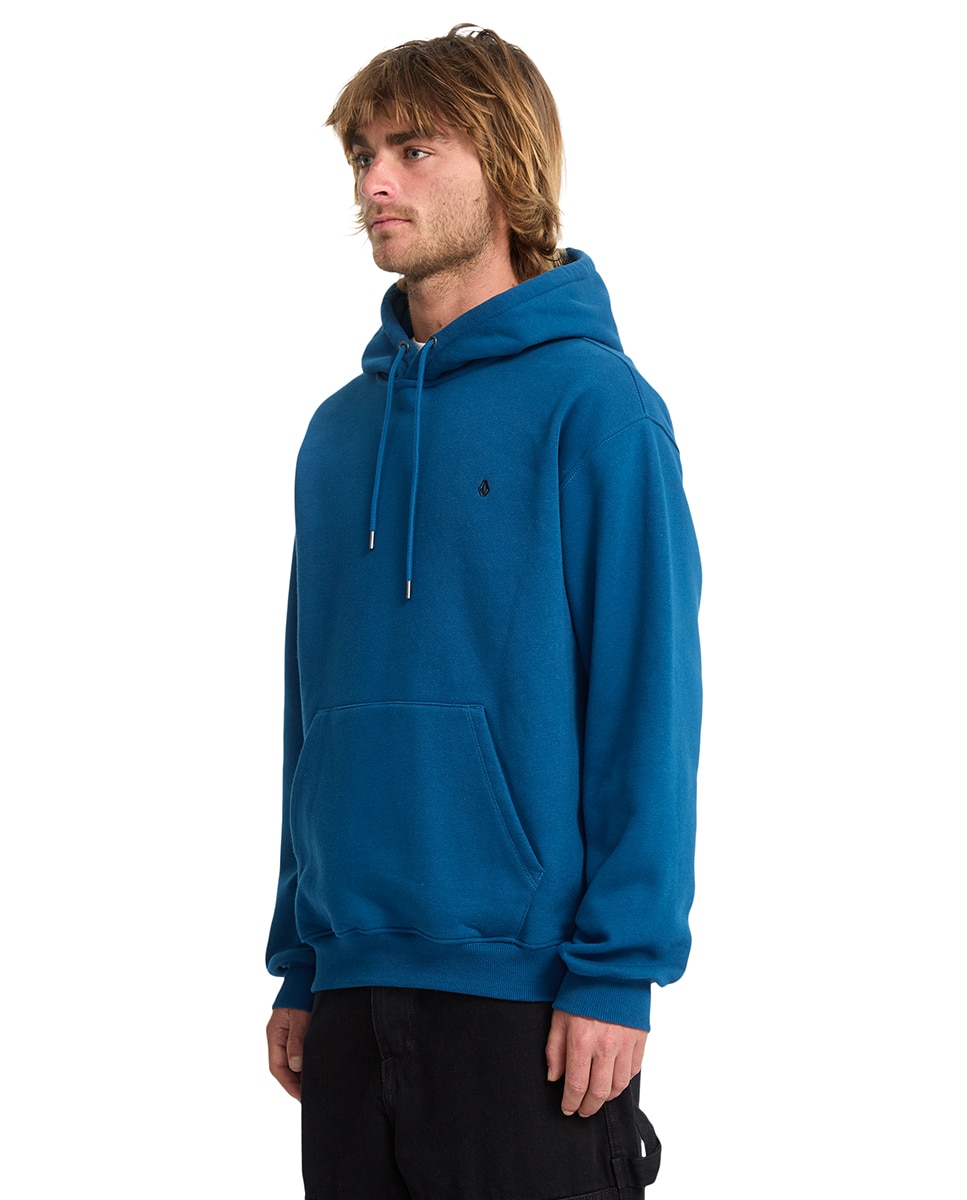 Sudadera de hombre con capucha y bolsillo canguro - Volcom - Esmeralda Azul Esmeralda Azul-4