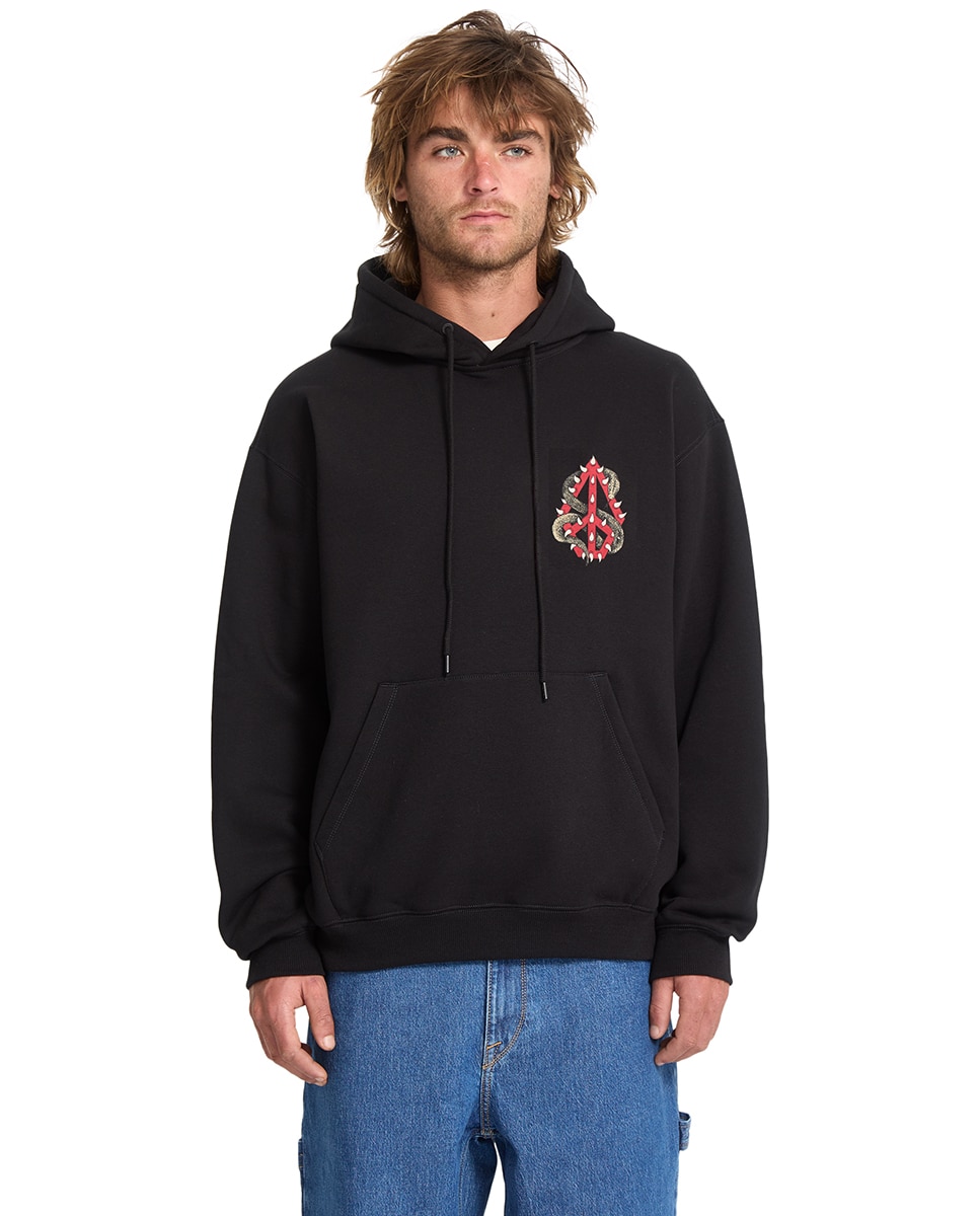 Volcom - Sudadera de hombre con capucha y dibujo trasero.