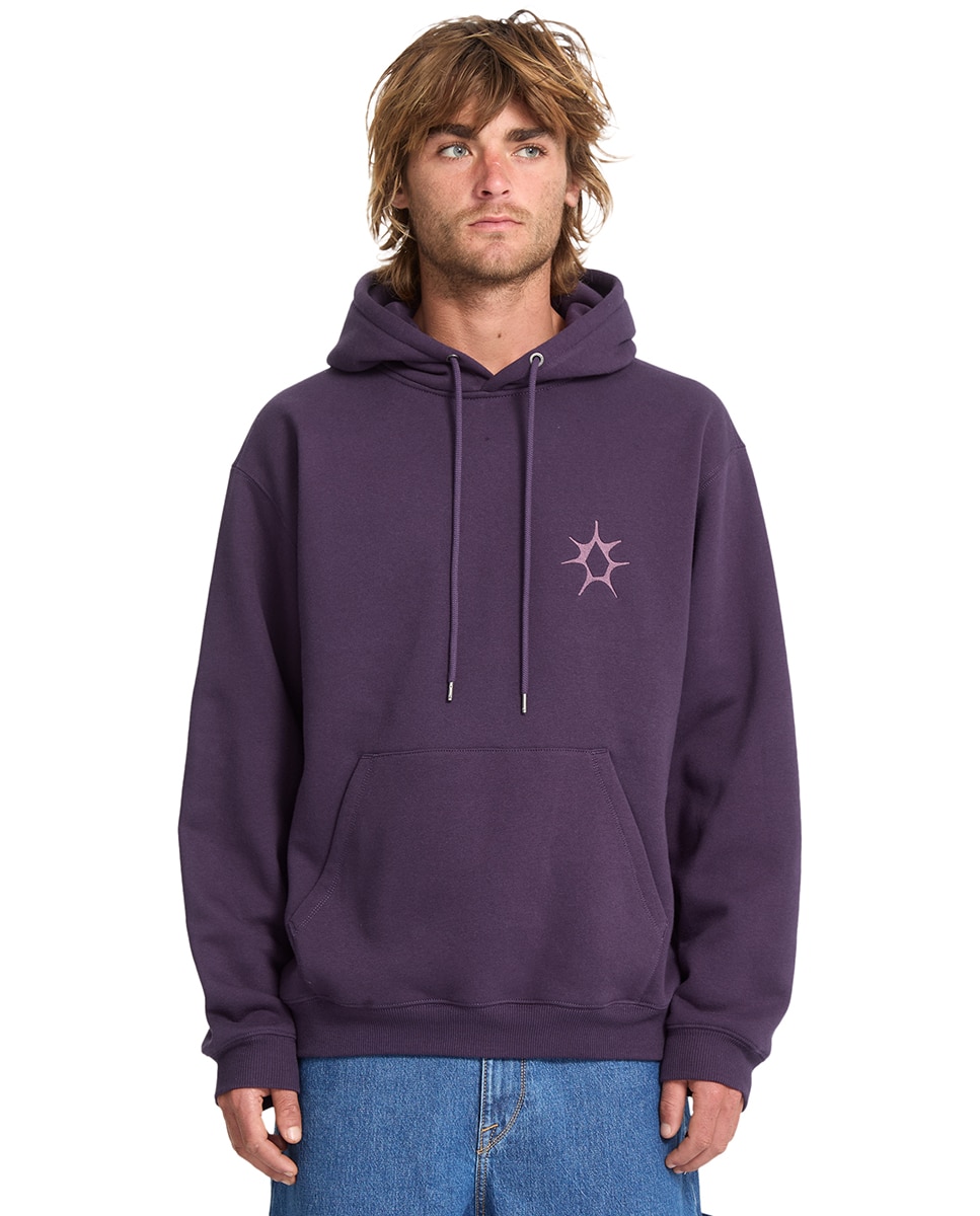 Sudadera de hombre con capucha y dibujo trasero - Volcom - Morado Morado-1