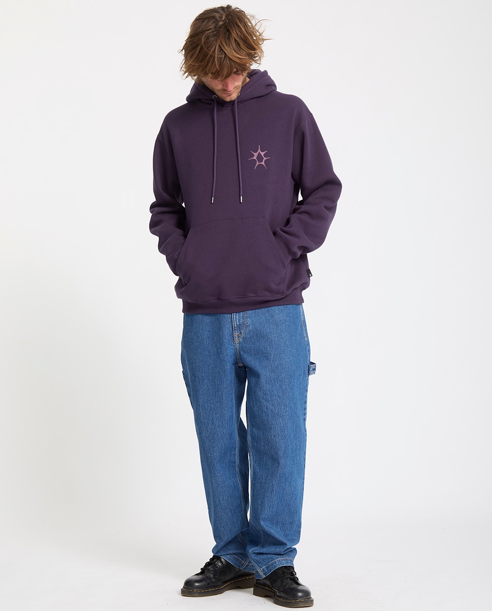 Sudadera de hombre con capucha y dibujo trasero - Volcom - Morado Morado-2