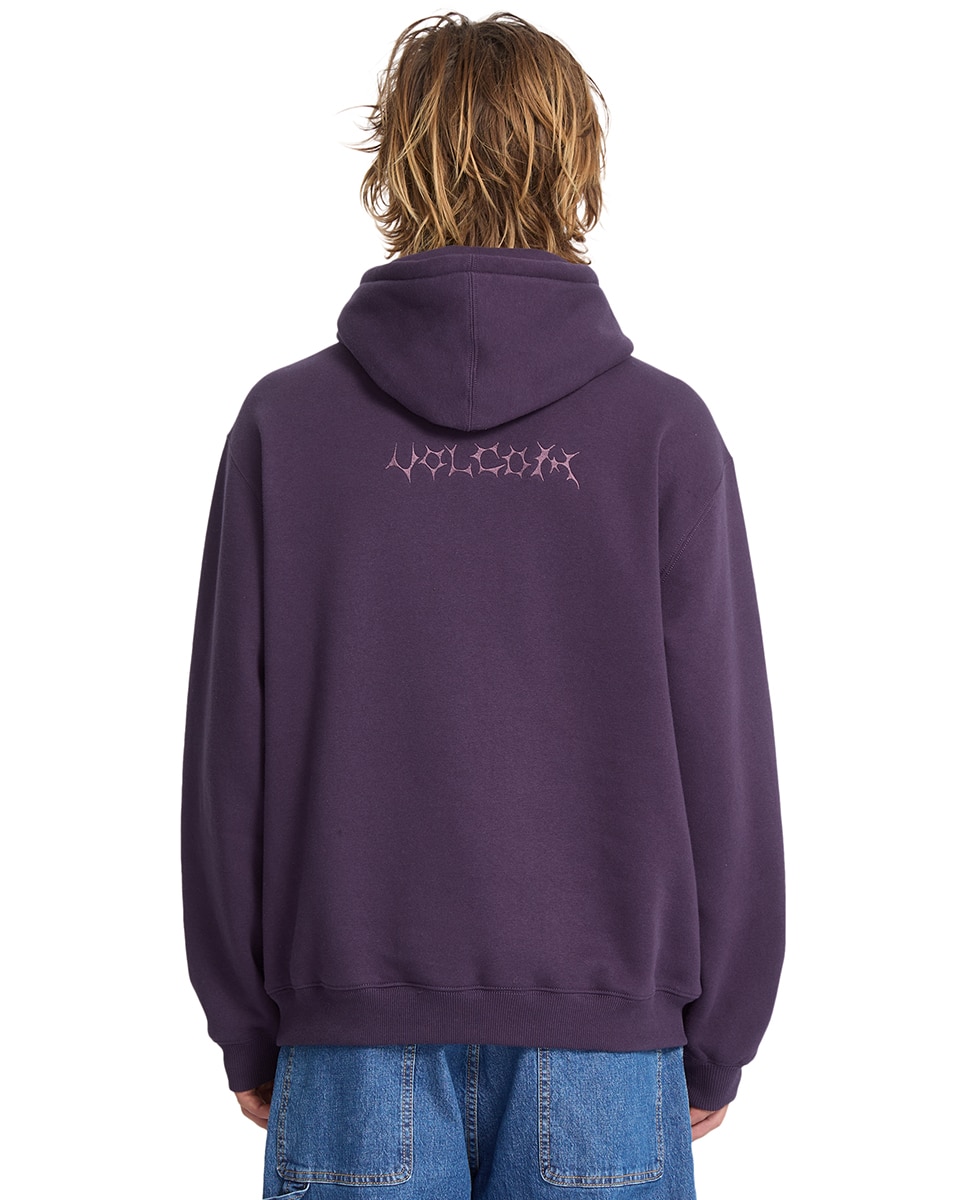 Sudadera de hombre con capucha y dibujo trasero - Volcom - Morado Morado-3