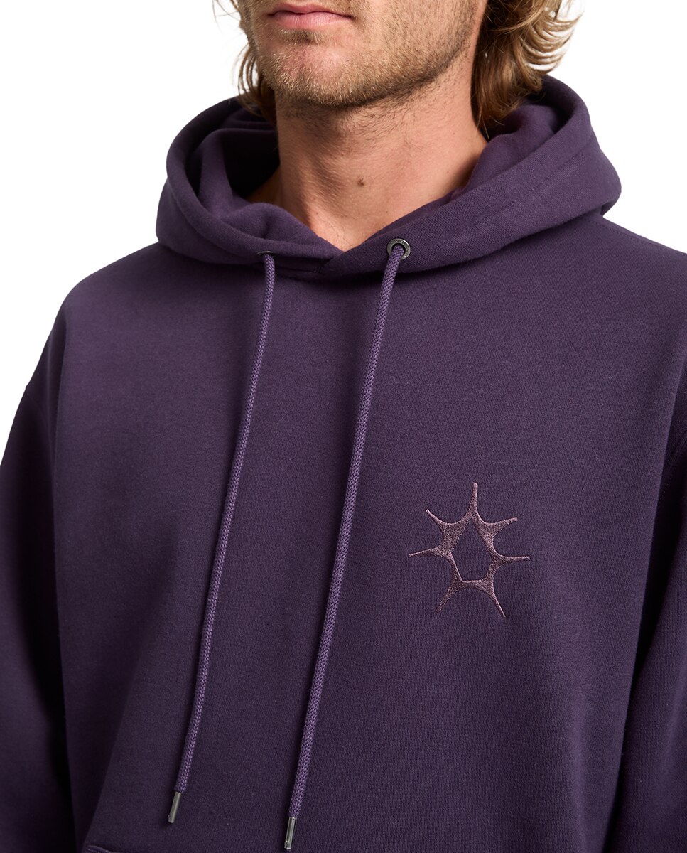 Sudadera de hombre con capucha y dibujo trasero - Volcom - Morado Morado-5