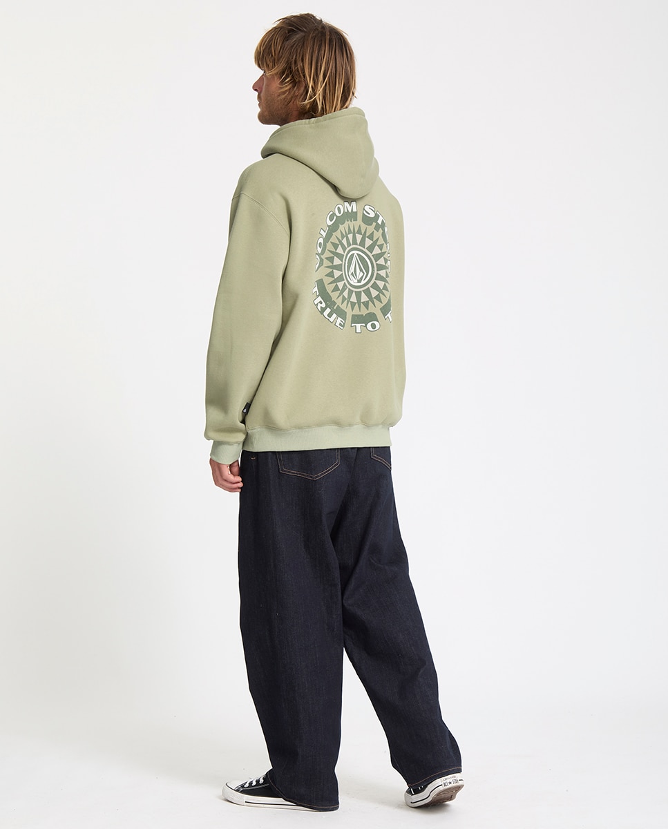 Sudadera de hombre con capucha y dibujo trasero - Volcom - Verde grisáceo Verde grisáceo-2