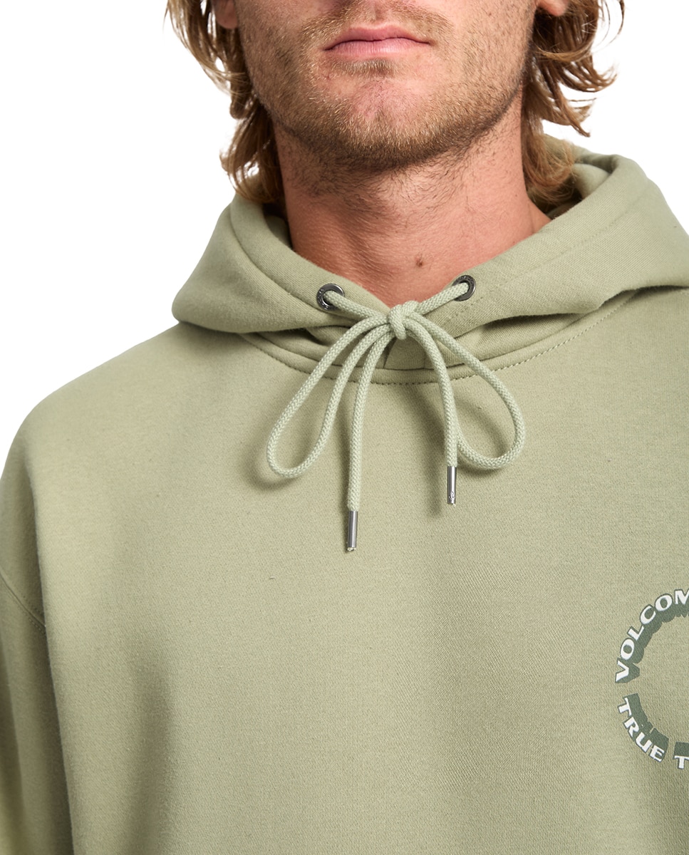 Sudadera de hombre con capucha y dibujo trasero - Volcom - Verde grisáceo Verde grisáceo-5