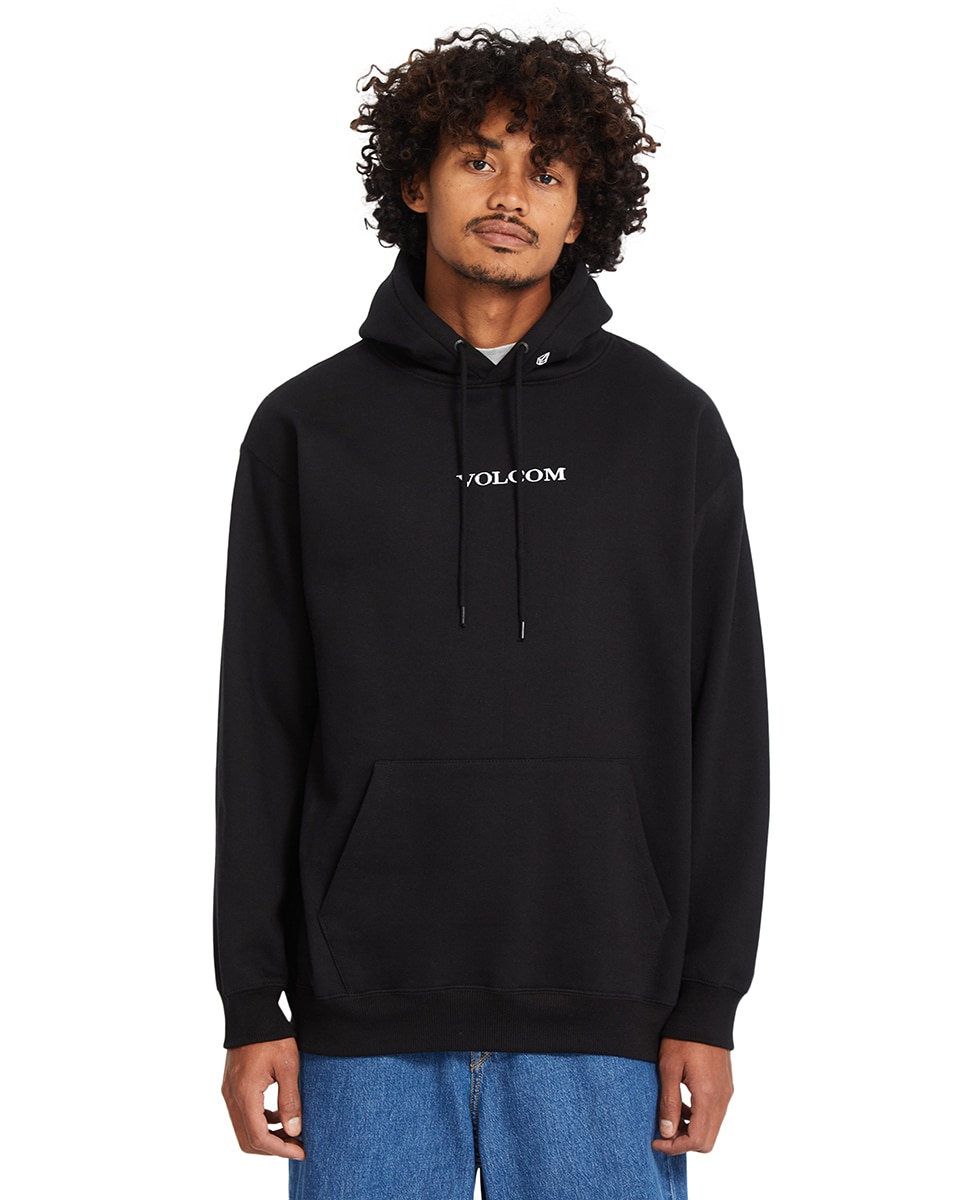 Sudadera de hombre con capucha - Volcom - Negro / Blanco Negro / Blanco-1
