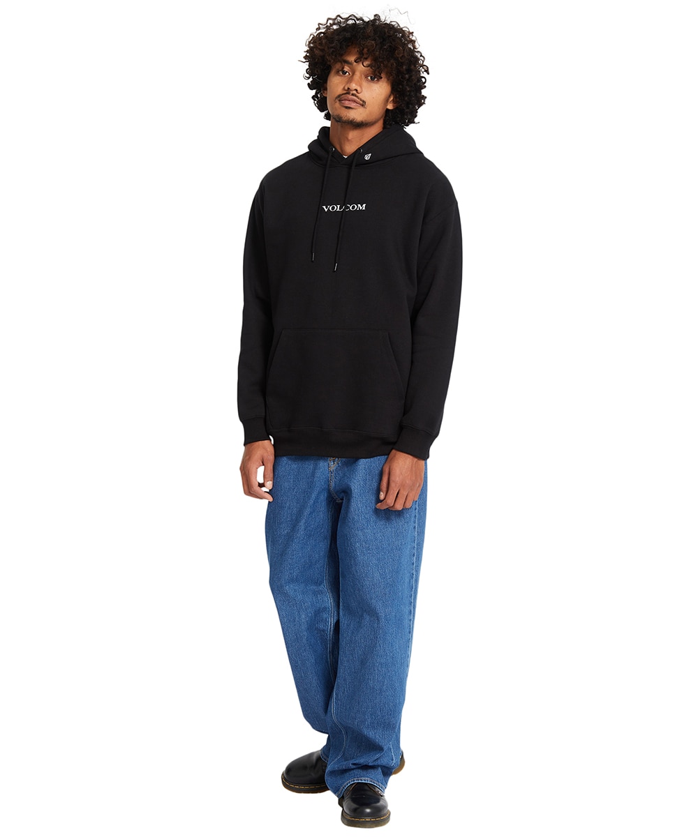 Sudadera de hombre con capucha - Volcom - Negro / Blanco Negro / Blanco-4