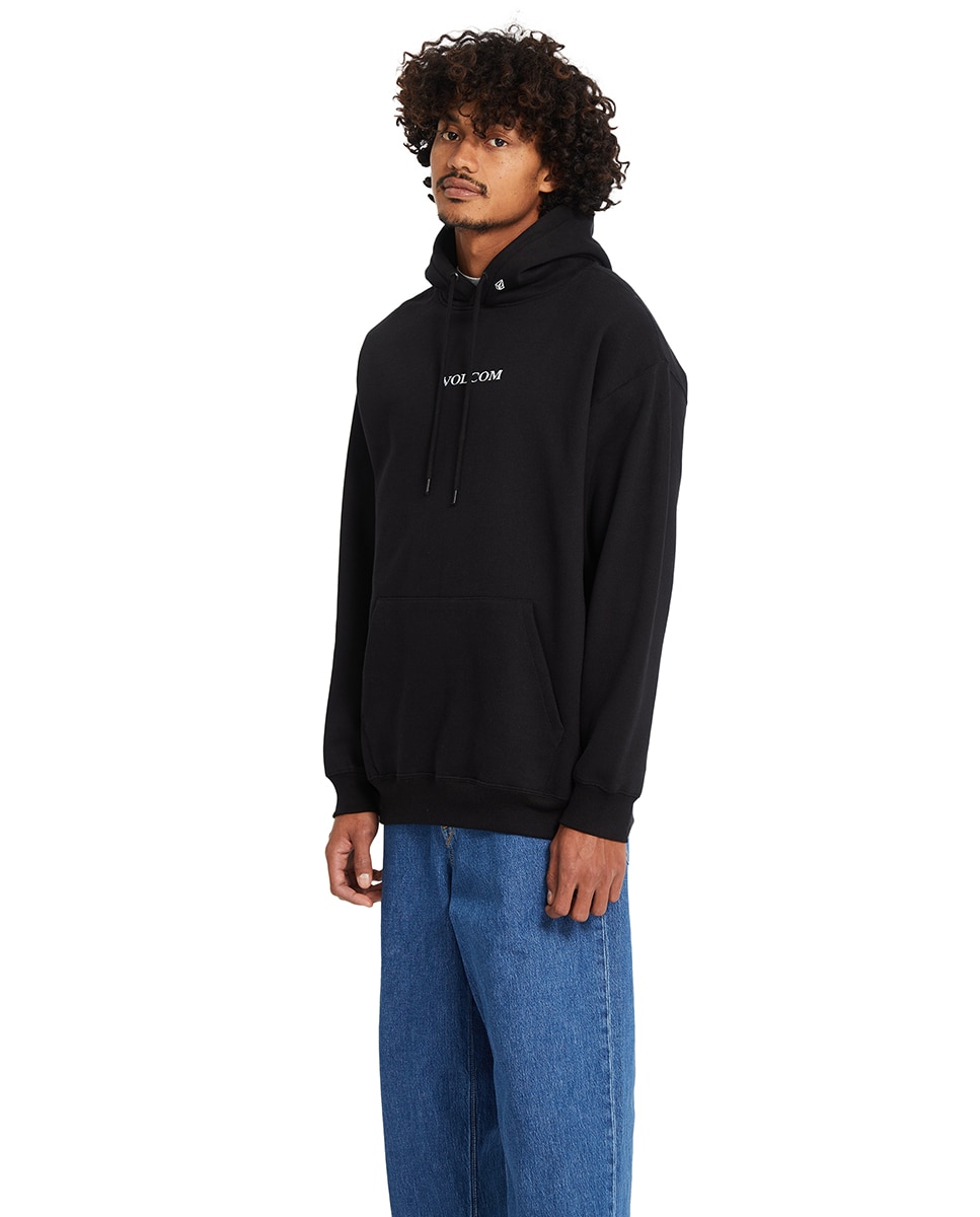 Sudadera de hombre con capucha - Volcom - Negro / Blanco Negro / Blanco-5