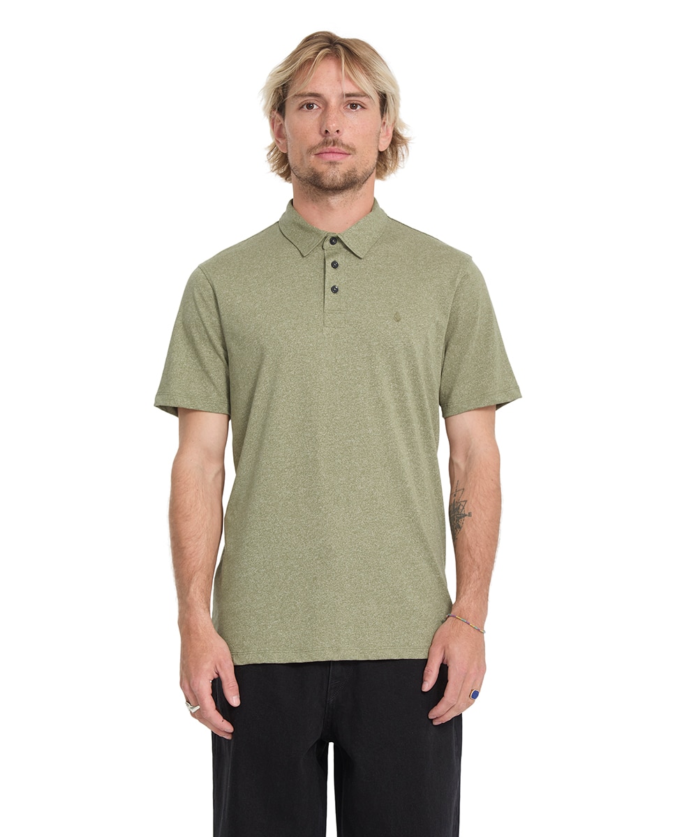 Imagen 0 de Polo de hombre de manga corta y corte clásico Negro
