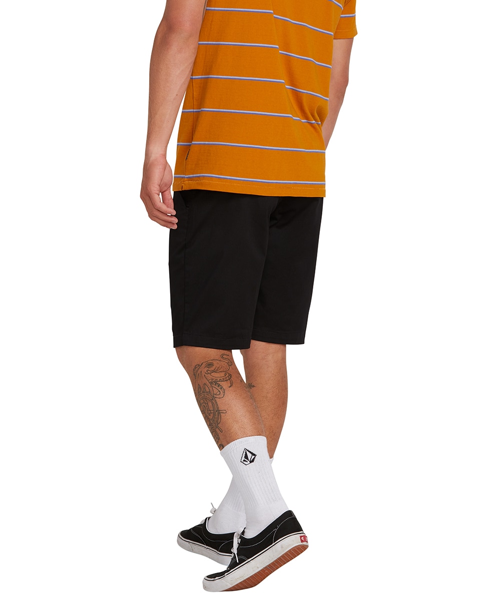 Bermuda de hombre lisa tipo chino - Volcom - Negro Negro-2