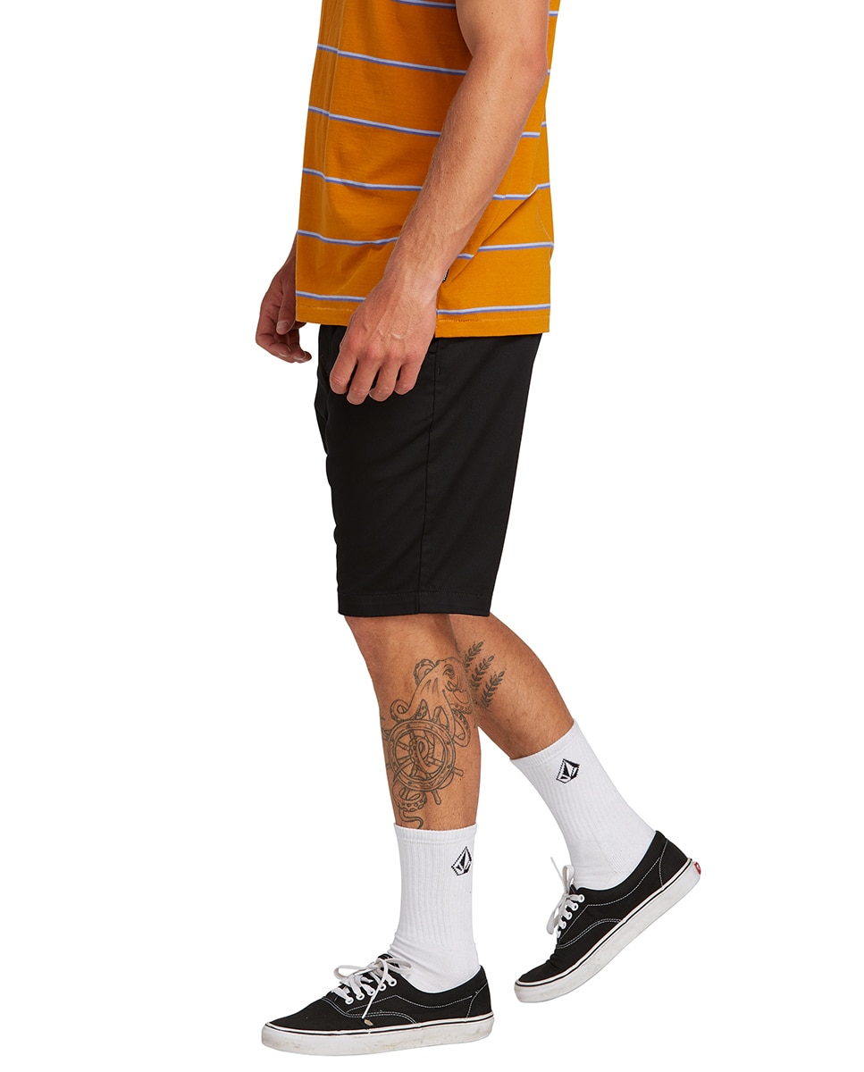Bermuda de hombre lisa tipo chino - Volcom - Negro Negro-3
