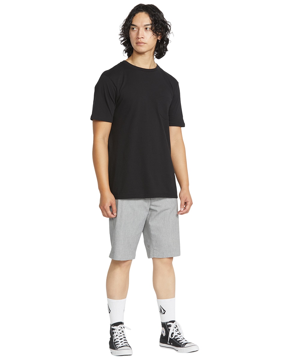 Bermuda de hombre lisa tipo chino - Volcom - Gris Gris-3