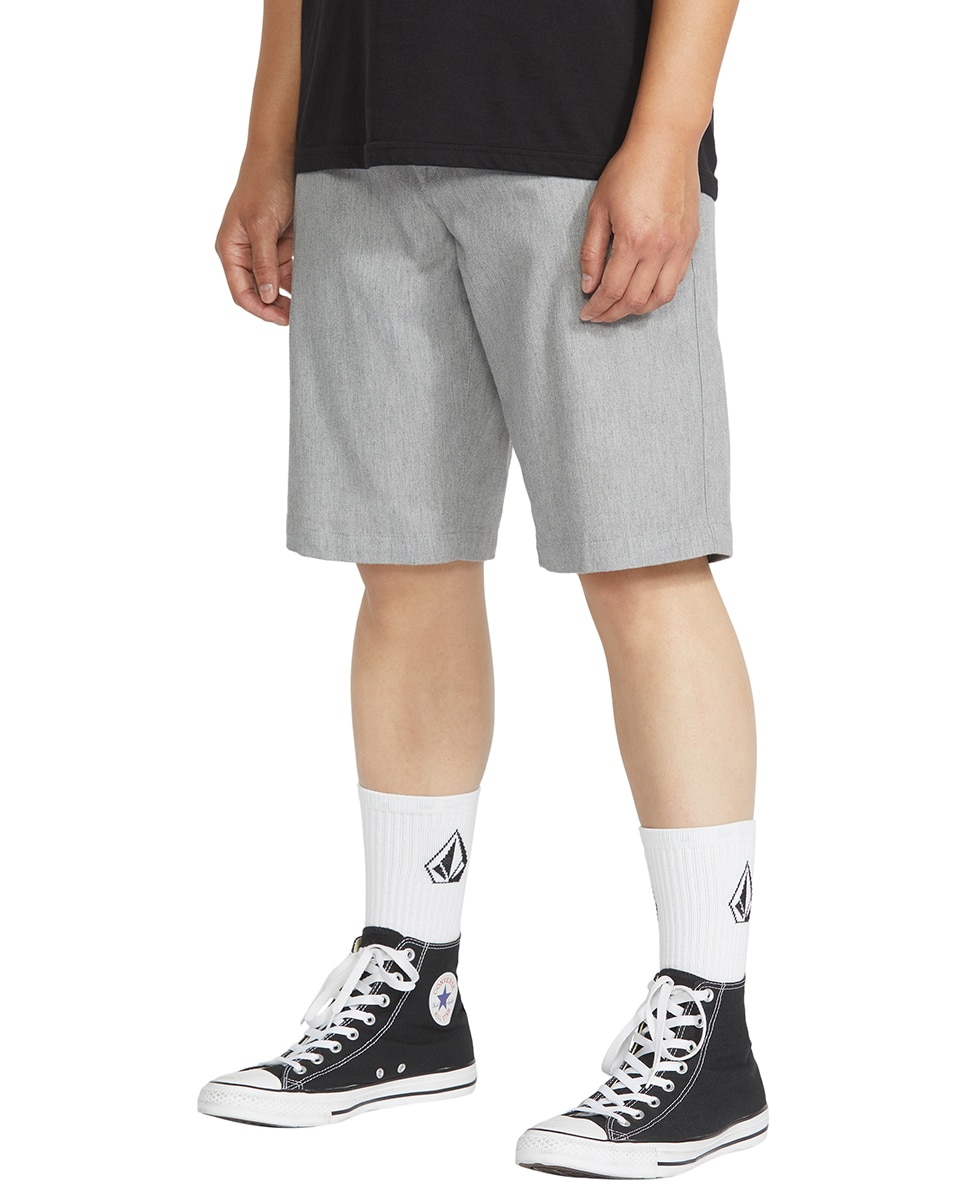 Bermuda de hombre lisa tipo chino - Volcom - Gris Gris-4