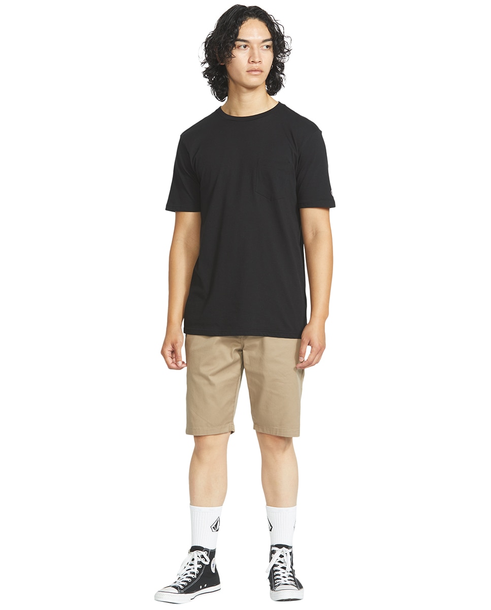 Bermuda de hombre lisa tipo chino - Volcom - Kaki Kaki-3