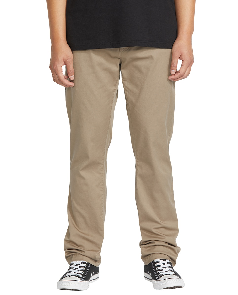 Chino de hombre con corte regular - Volcom - Kaki Kaki-1