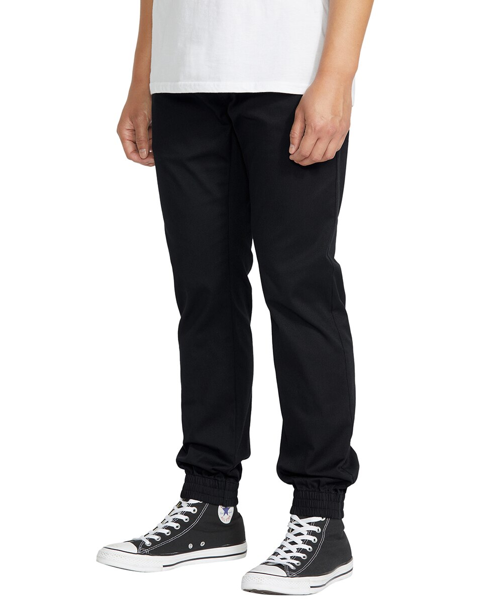 Imagen 4 de Jogger de hombre con corte slim y cintura elástica - Volcom - Negro Negro